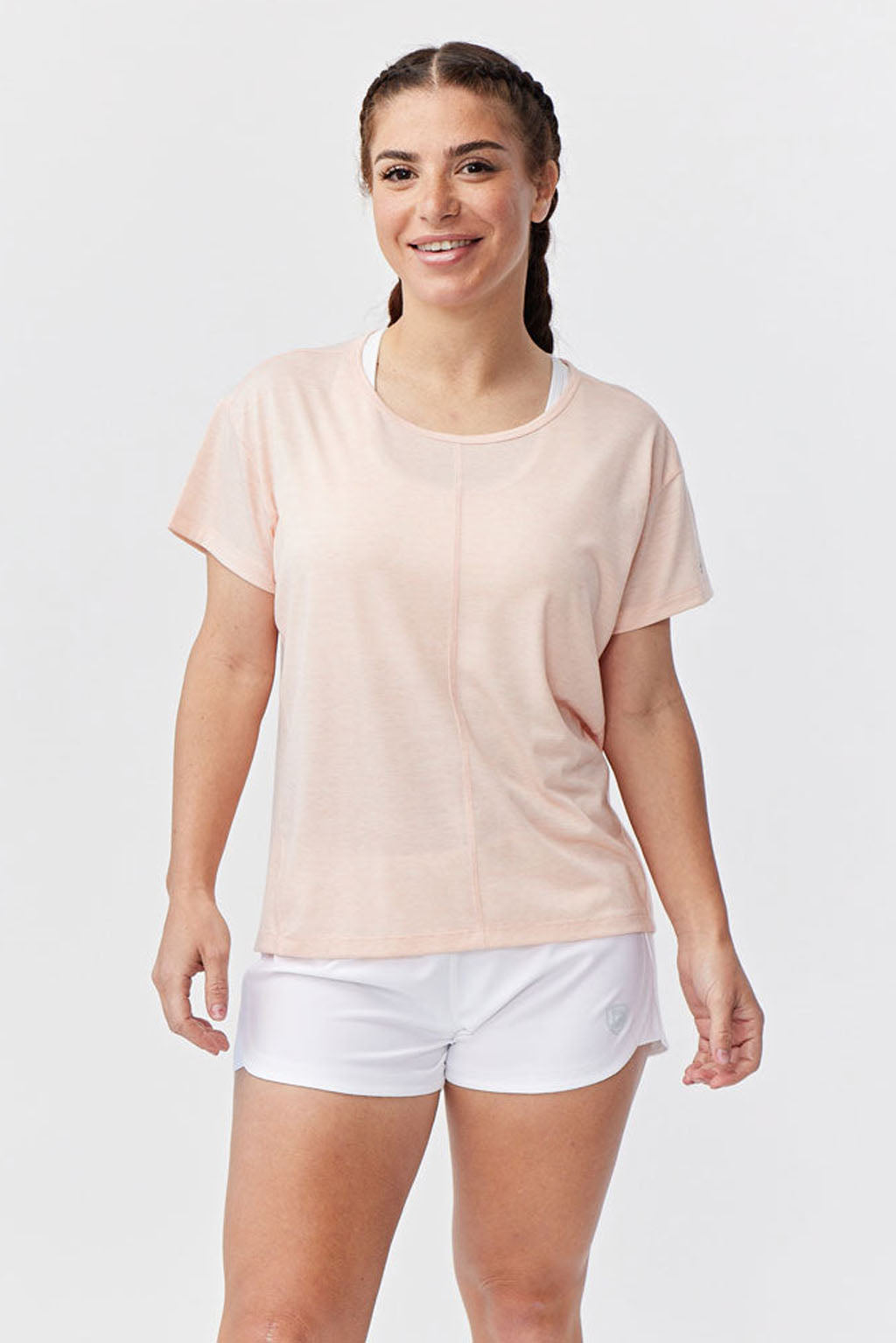 Women's relaxed-fit performance workout top in a soft, everyday style