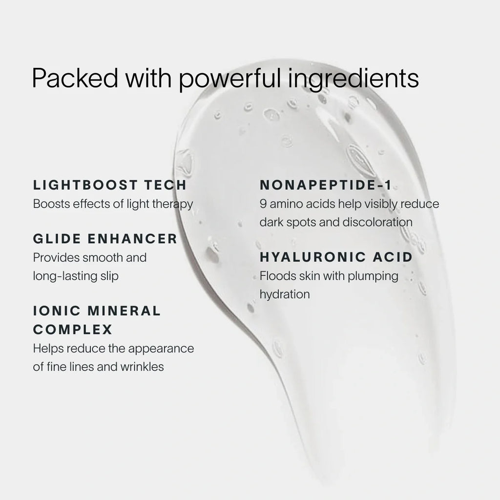 Solawave LightBoost Wand Activating Serum gel tube on a clean surface, brightening skincare treatment