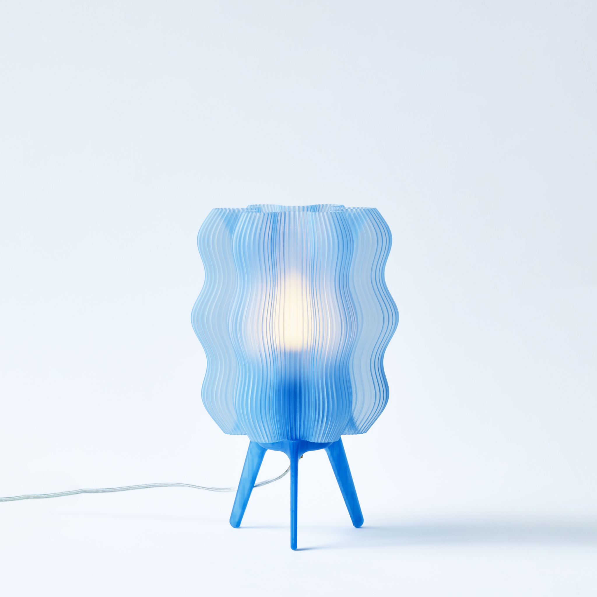 Wooj Design Wavy Recycled Plastic Sculptural Table Lamp
