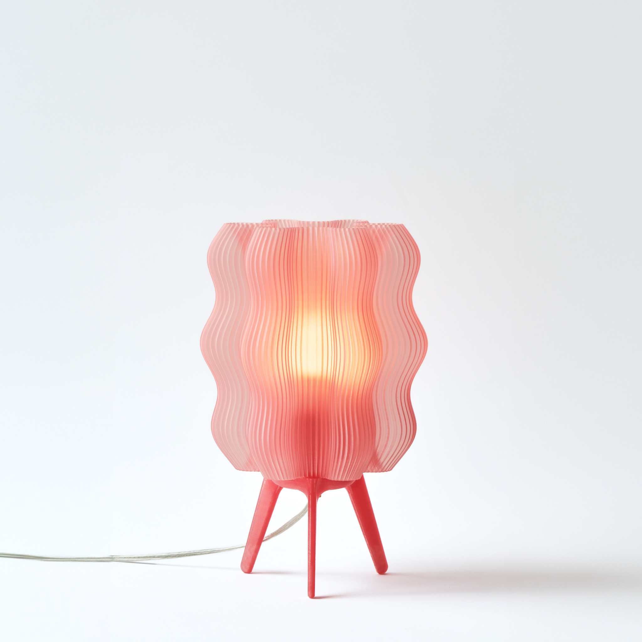 Wooj Design Wavy Recycled Plastic Sculptural Table Lamp