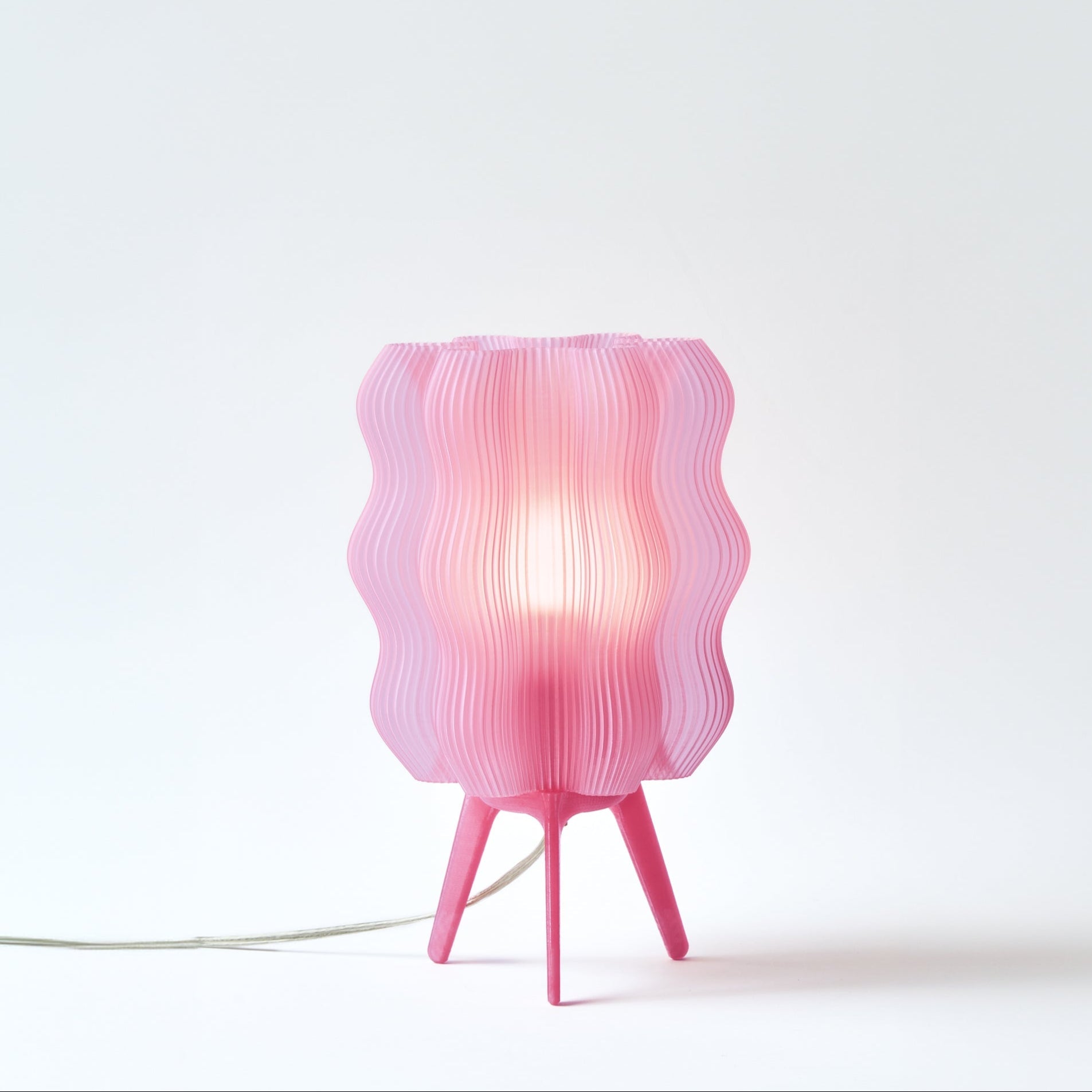 Wooj Design Wavy Recycled Plastic Sculptural Table Lamp