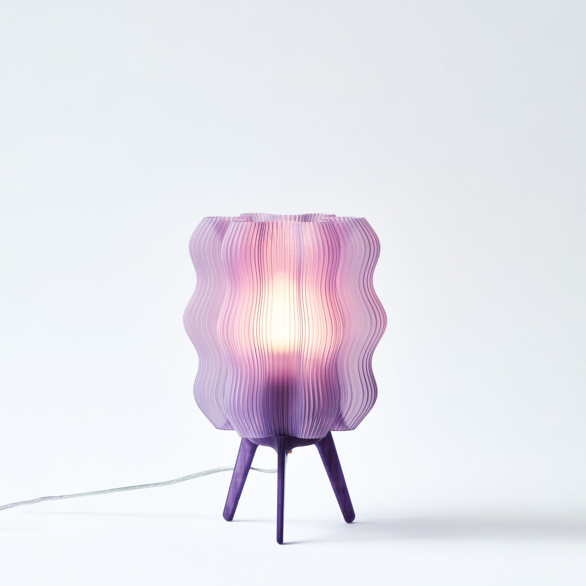 Wooj Design Wavy Recycled Plastic Sculptural Table Lamp