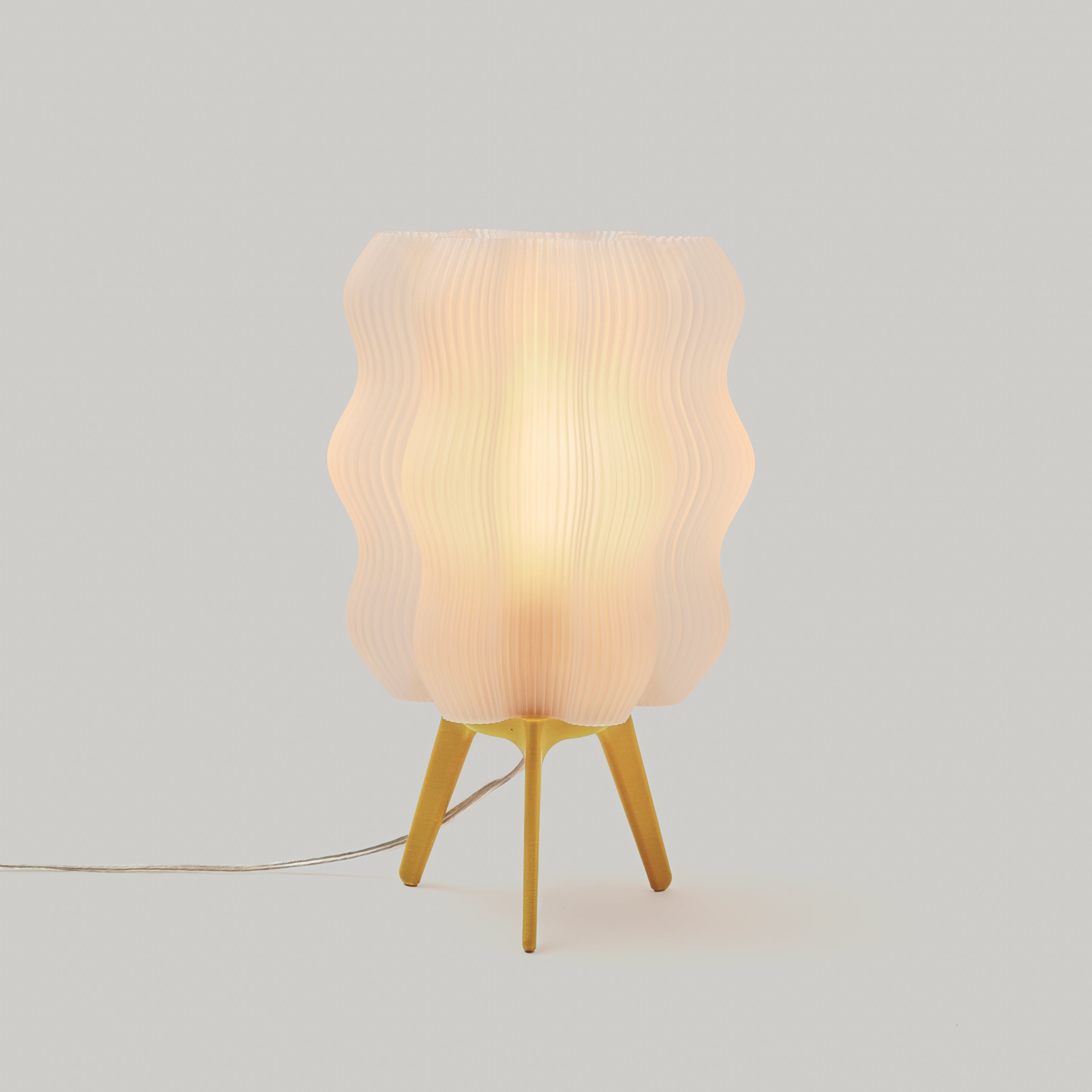 Wooj Design Wavy Recycled Plastic Sculptural Table Lamp