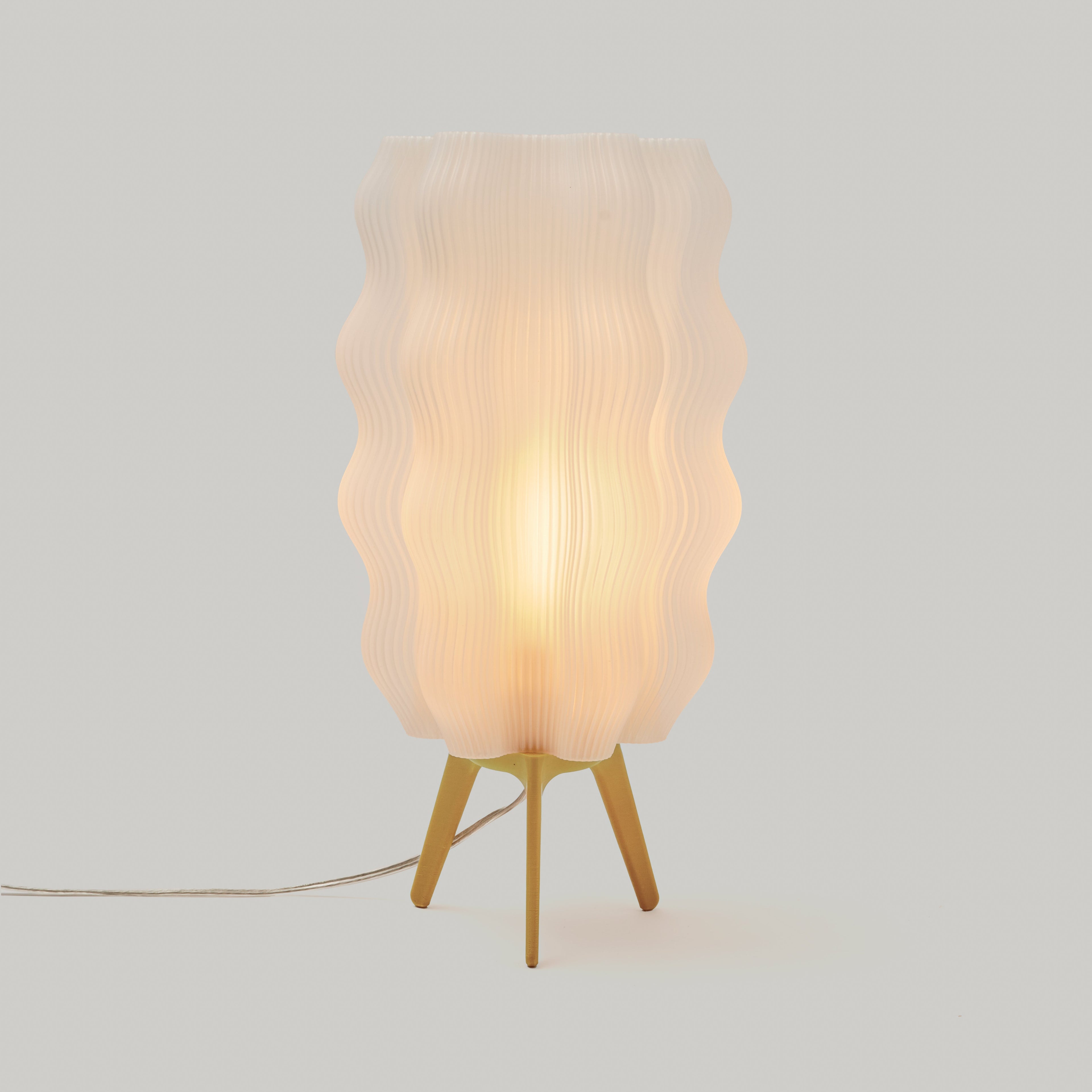Wooj Design Wavy Recycled Plastic Sculptural Table Lamp