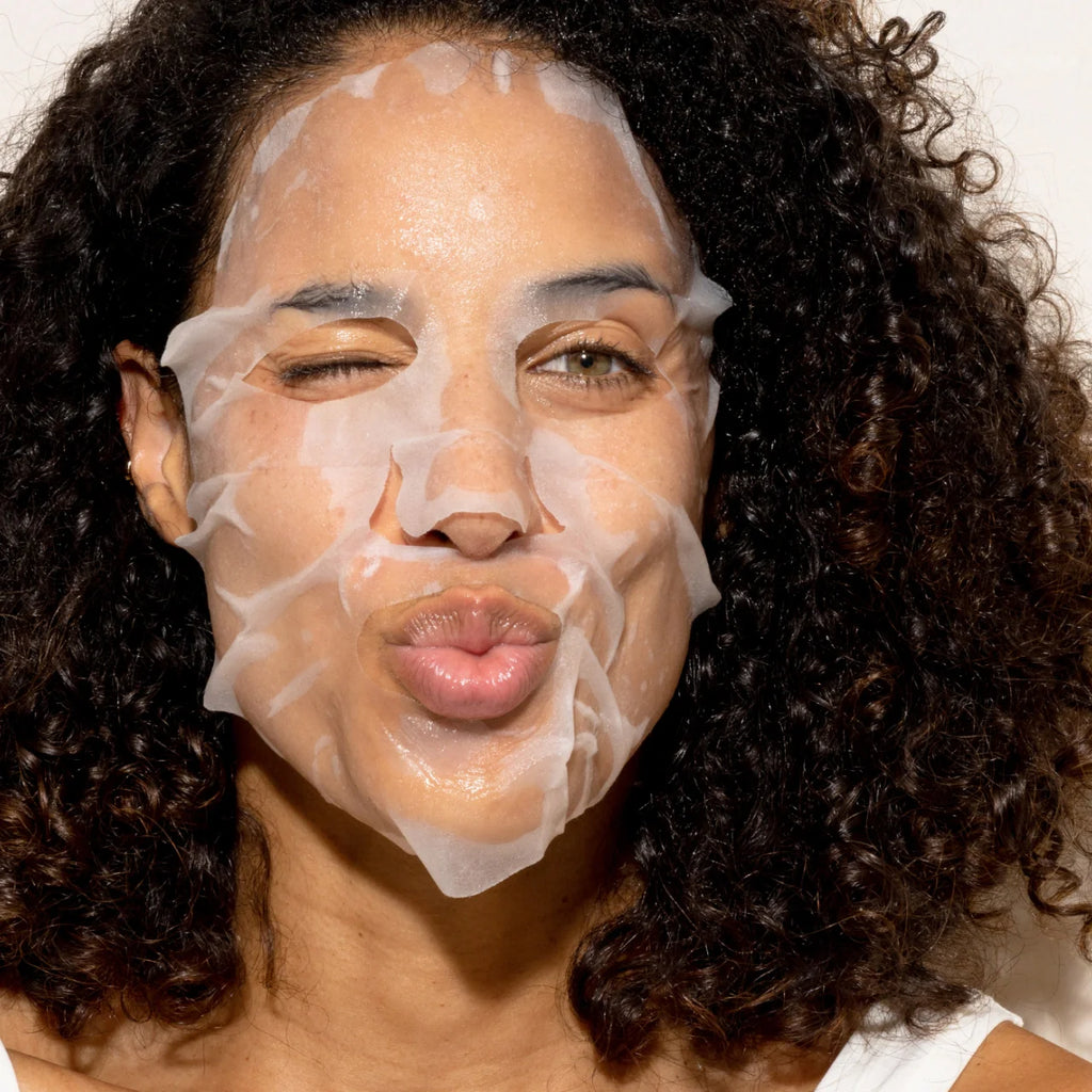 Solawave hydrating water-gel sheet mask with niacinamide and hyaluronic acid, individually wrapped biodegradable packaging