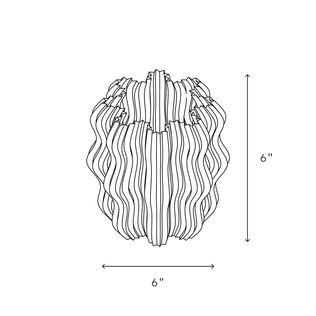 Mini Wavy Cordless Sculptural Table Lamp