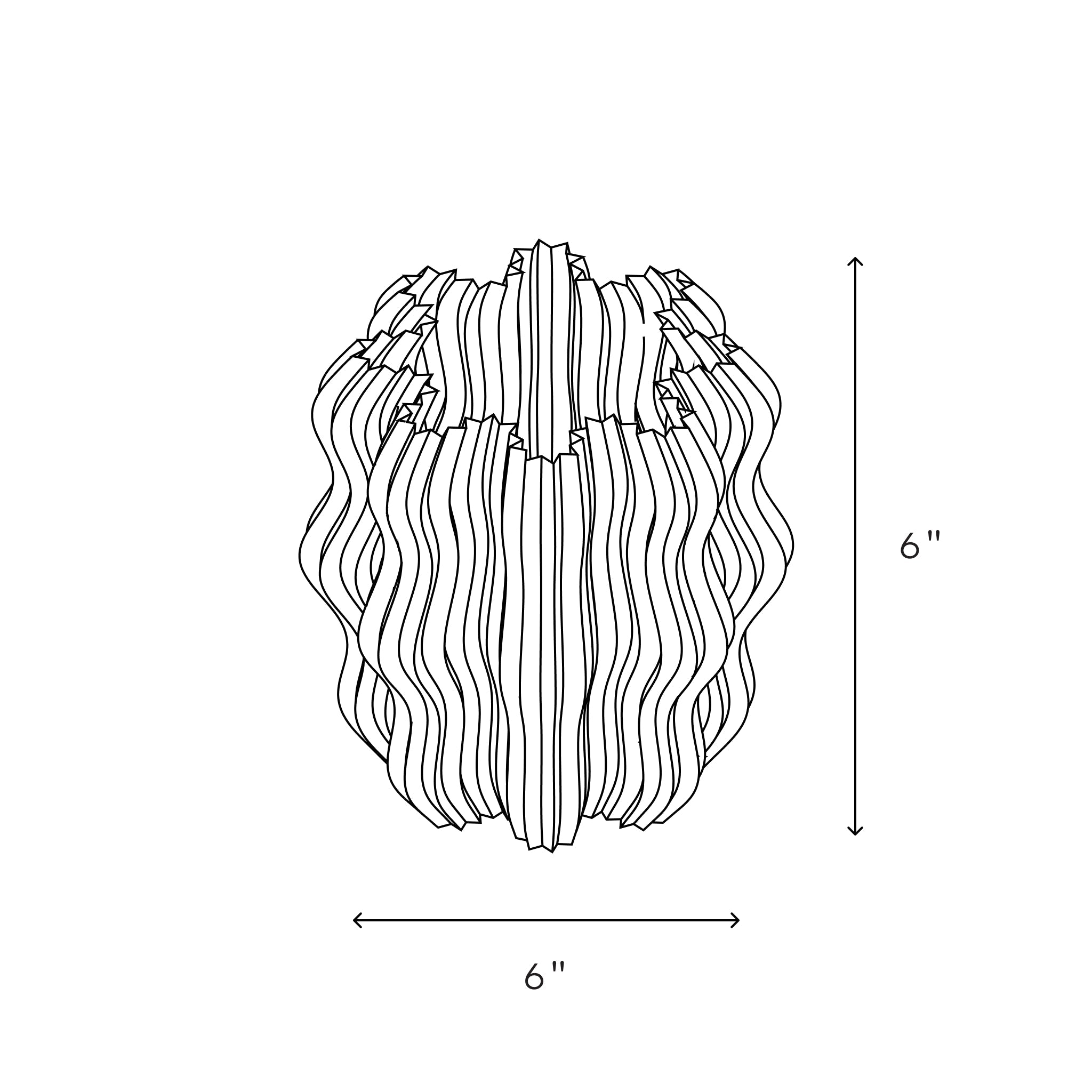Mini Wavy Cordless Sculptural Table Lamp