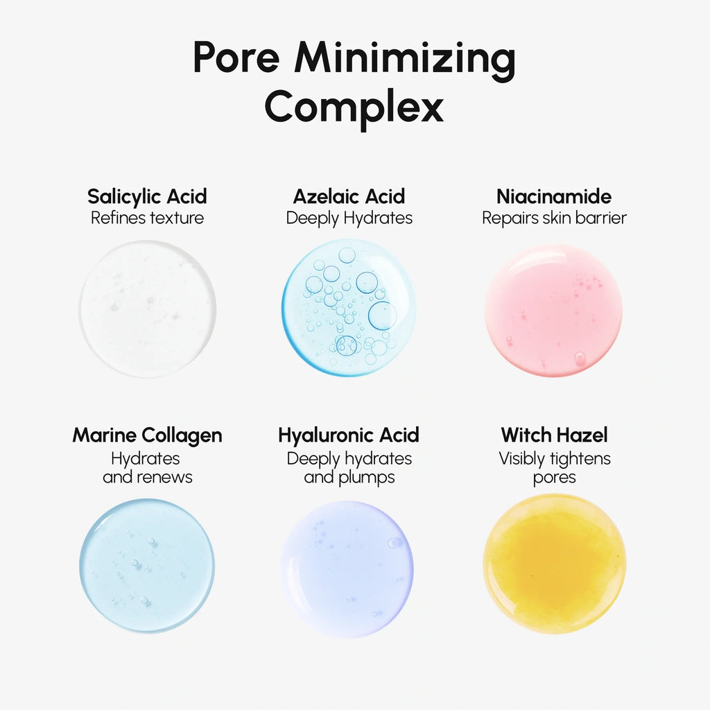 Marée Pore Refining Toner bottle on a minimal white surface, lightweight hydrating facial toner for pore refinement