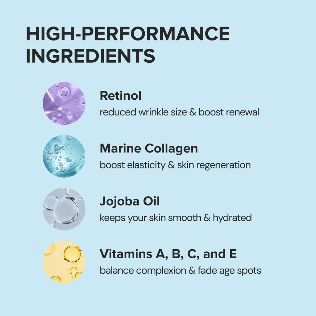 Retinol and collagen anti-aging face cream jar on a clean white surface, front-facing product shot