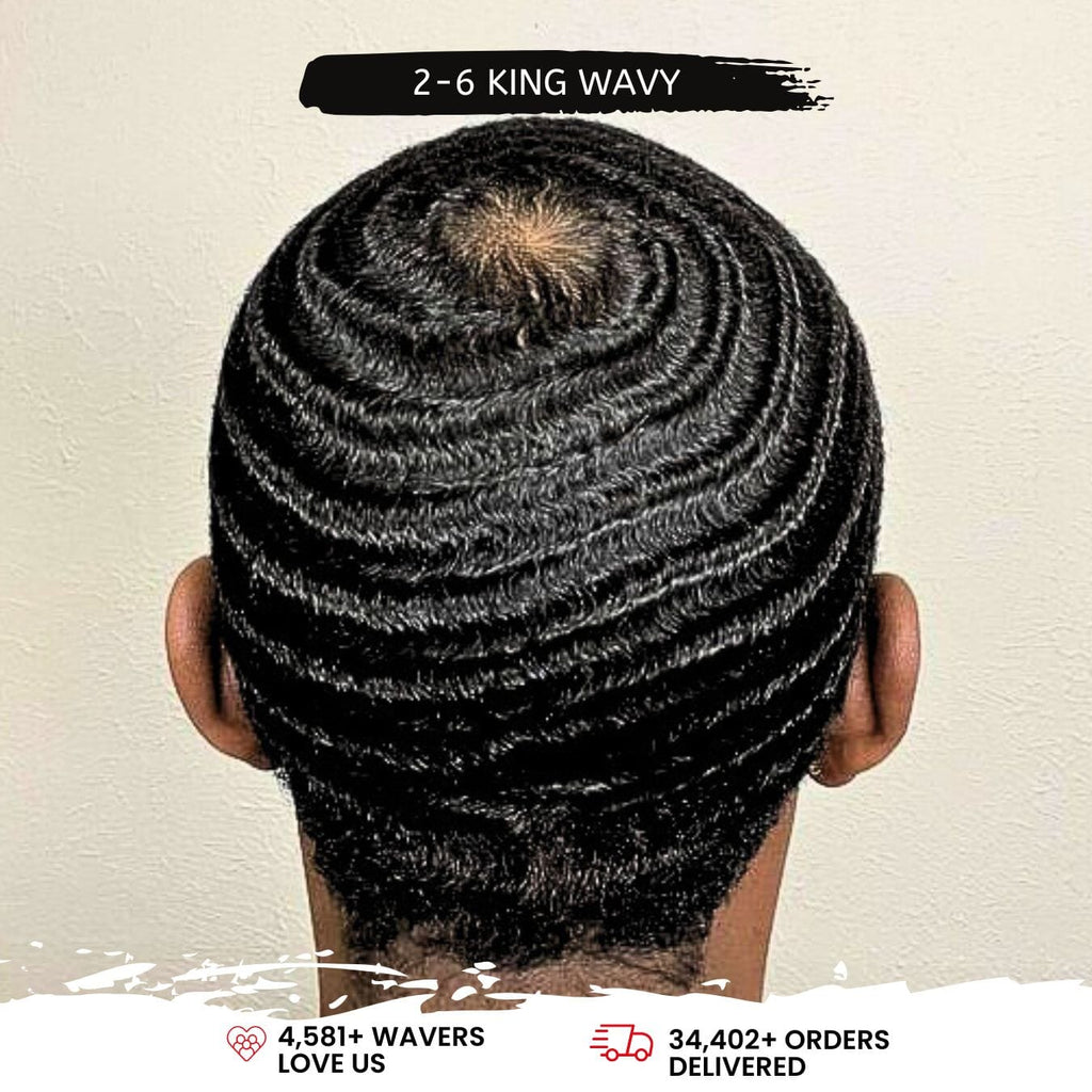 Jar of 26 King Wavy Merch pomade with natural oil ingredients for 360 waves and scalp care