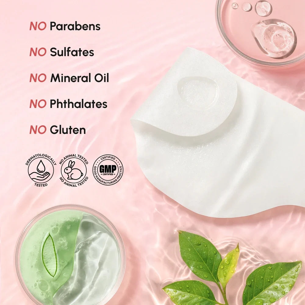 Marée PDRN V-Line Lifting Mask applied to chin and neck area for jawline contouring and skin firming