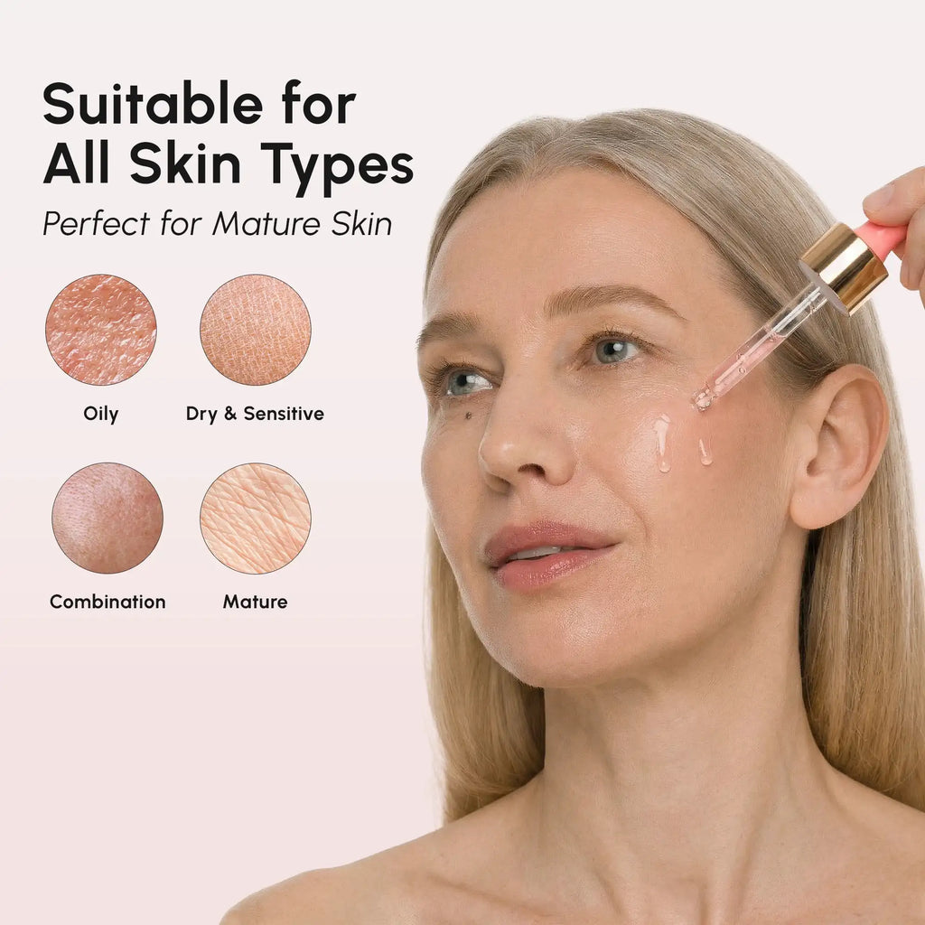 PDRN salmon DNA firming and renewing serum bottle on a clean white surface, anti-aging skincare