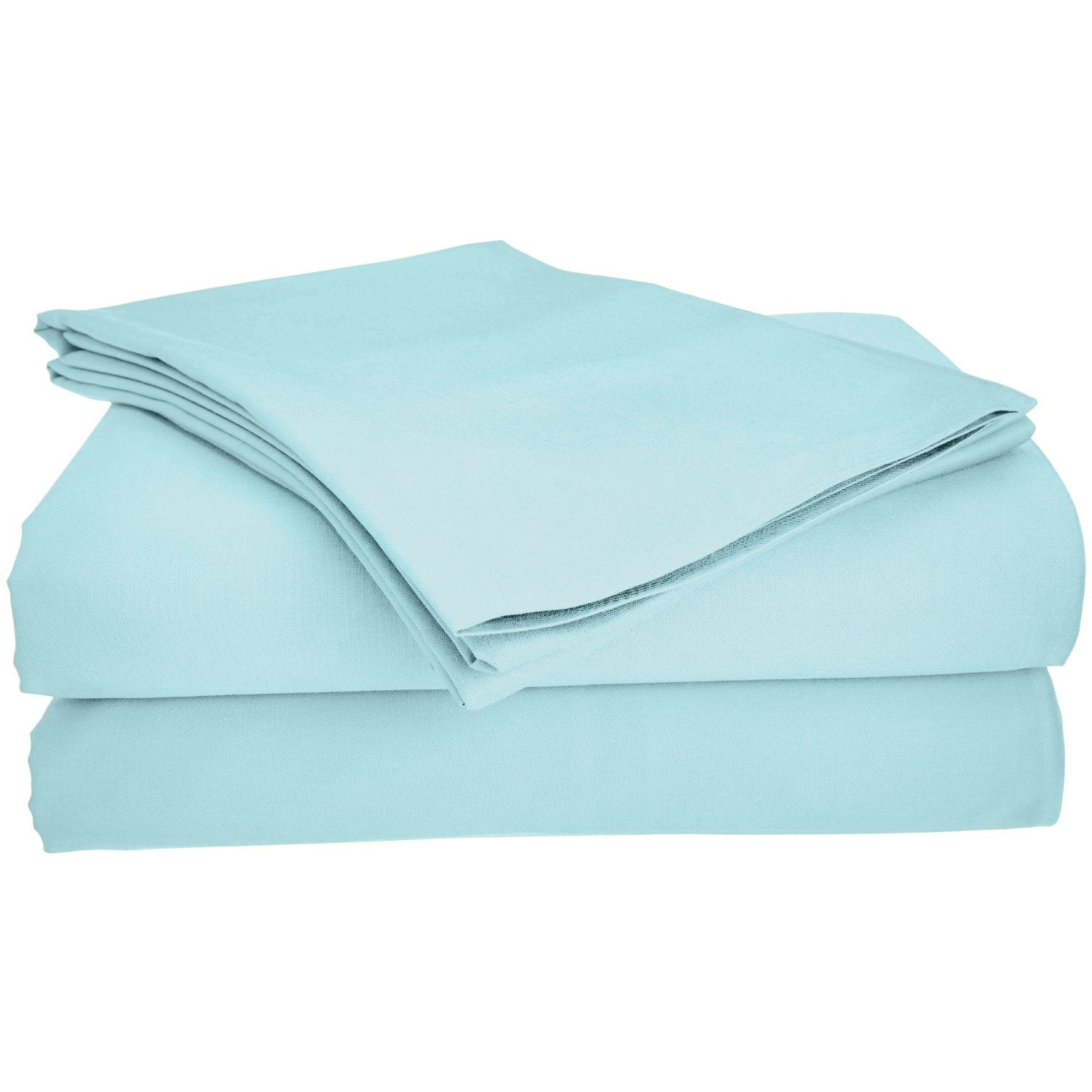 Four-piece bamboo viscose sheet set in neutral tone draped over a neatly made bed, showing silky smooth fabric texture