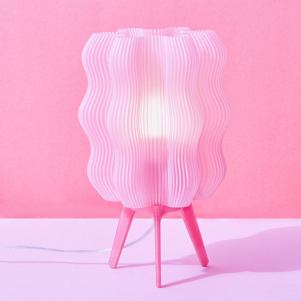Wavy Sculptural Table Lamp | Recycled Plastic
