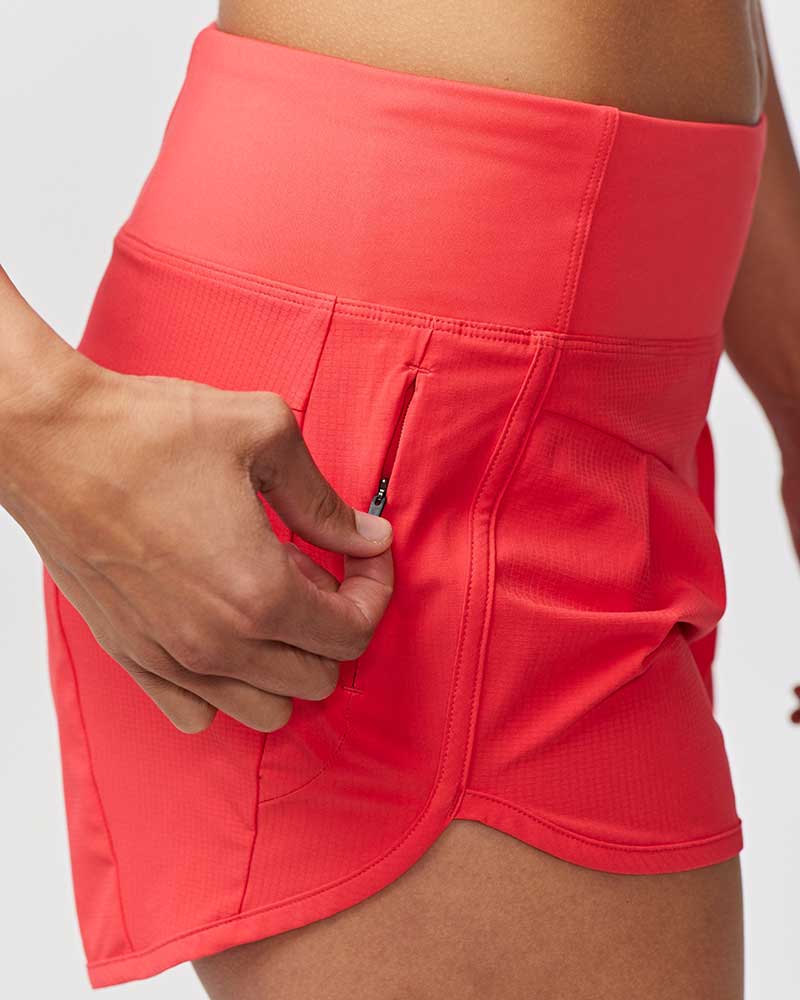 Sheva High-Rise Running Shorts with Zip Pocket