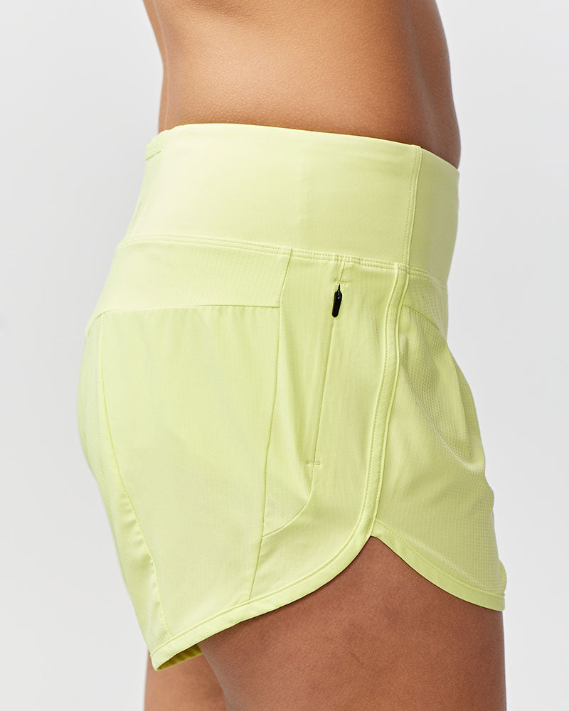 Sheva High-Rise Running Shorts with Zip Pocket