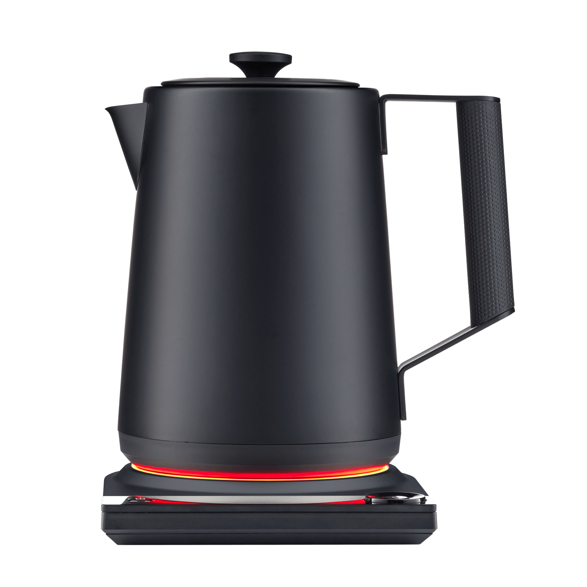 Luna stainless electric kettle with digital temperature display on a clean kitchen countertop
