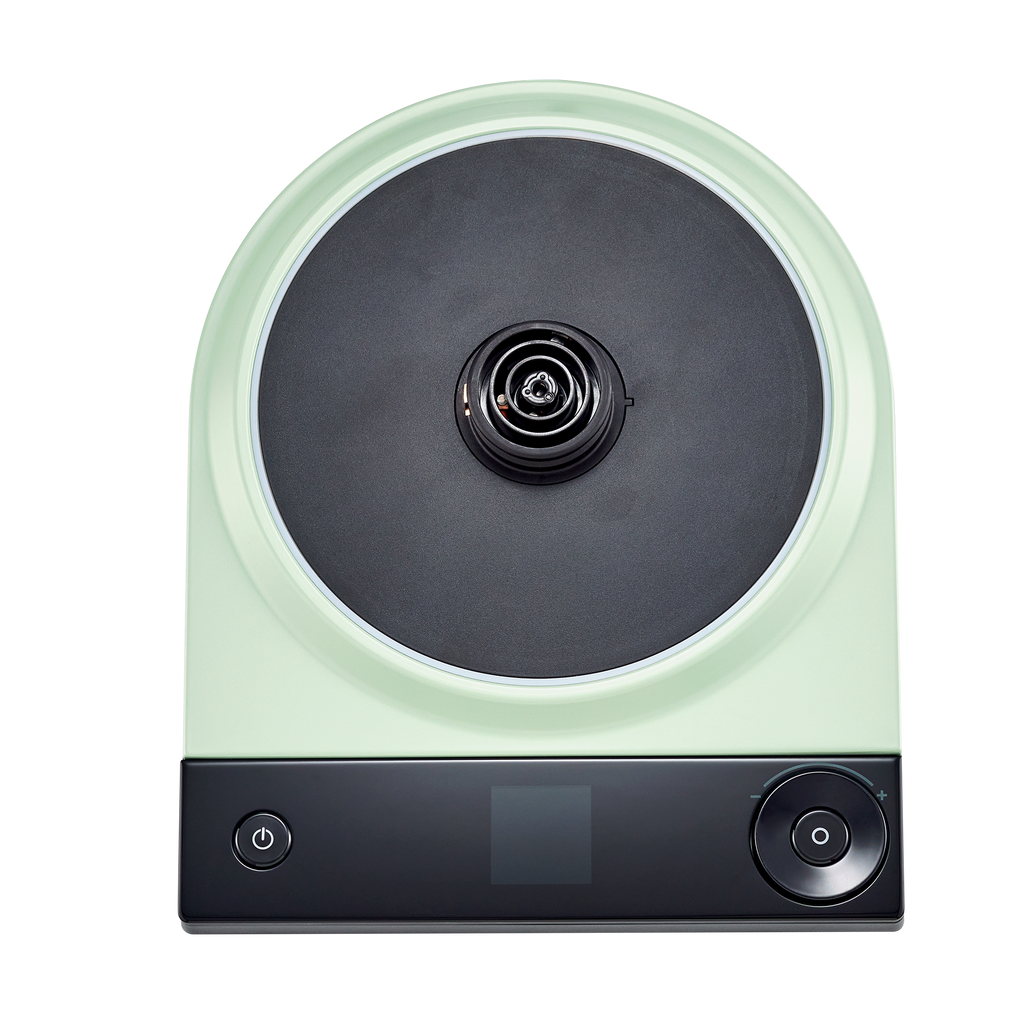 Luna stainless electric kettle with digital temperature display on a clean kitchen countertop