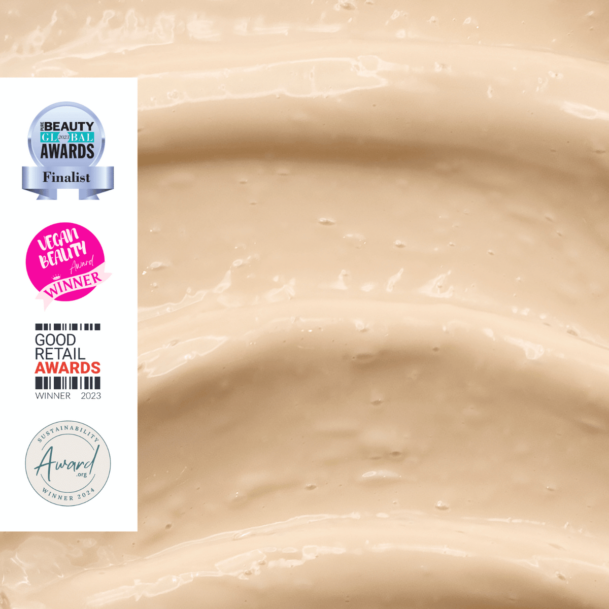 UpCircle eye cream in a glass jar with aluminium lid, showing coffee oil and hyaluronic acid formula for dark circles