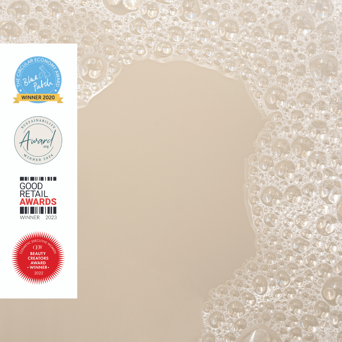 UpCircle Hyaluronic Acid and Chamomile Face Toner in a glass spray bottle with cardboard packaging on a clean surface