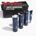 ELVY Lab The Regimen four-step men's daily skincare system kit with numbered products arranged in order
