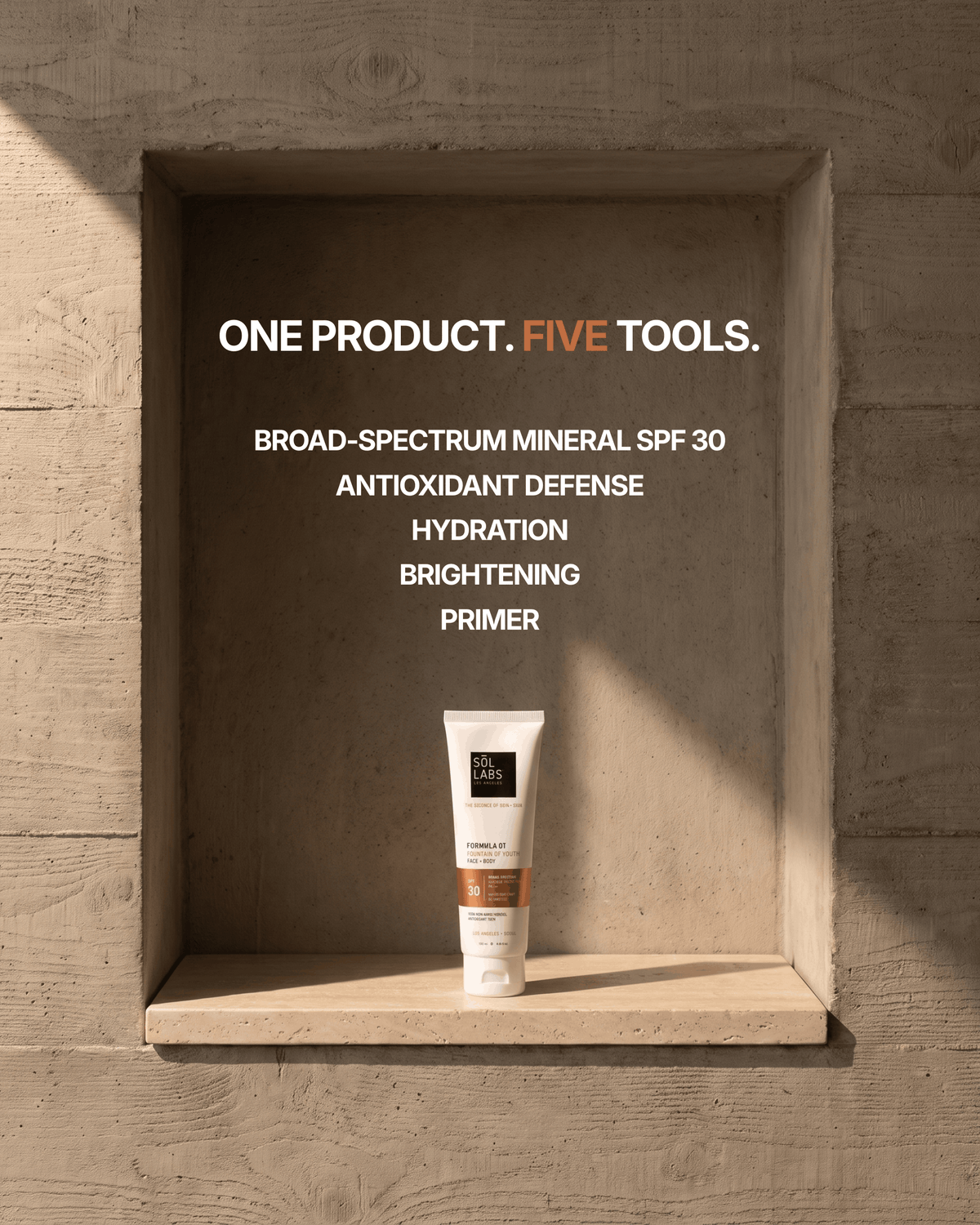 SOL LABS Fountain of Youth Mineral SPF 30 daily face and body sunscreen lotion