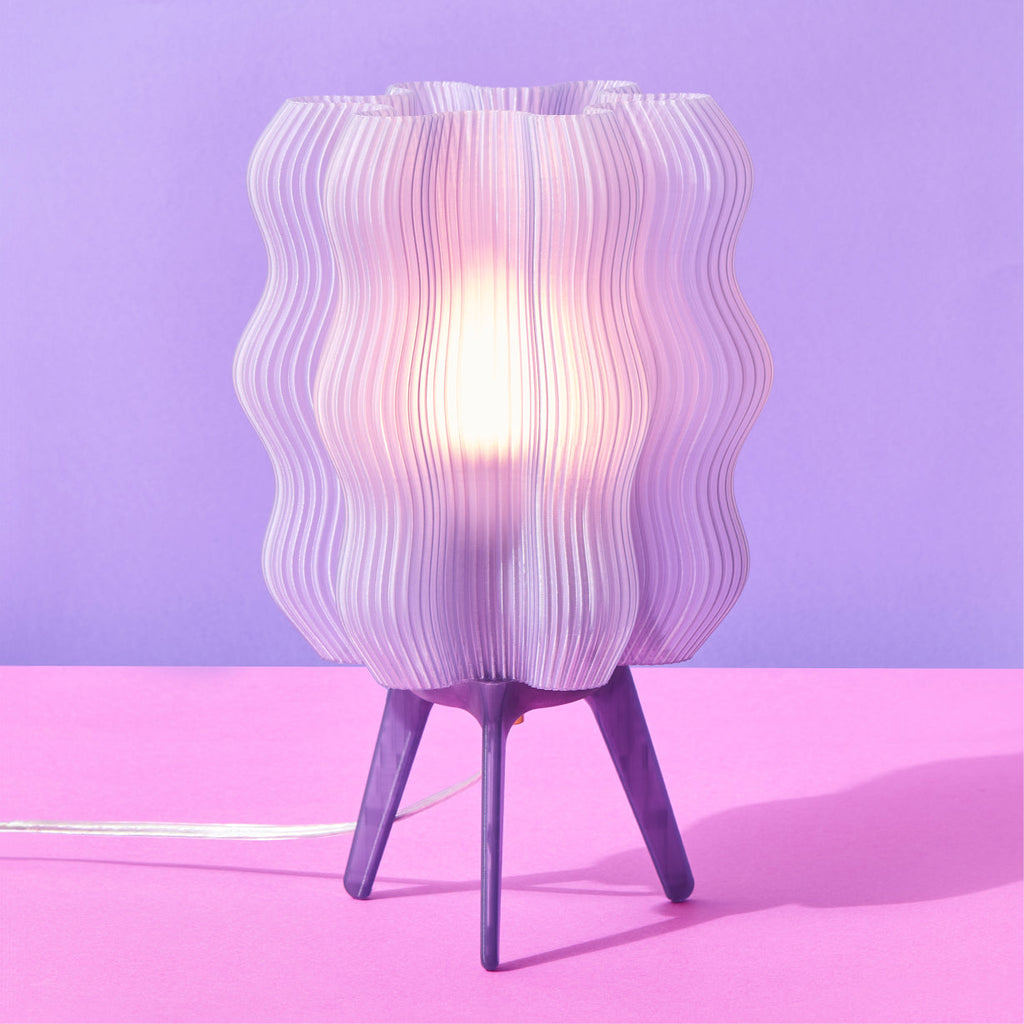 Wavy Sculptural Table Lamp | Recycled Plastic