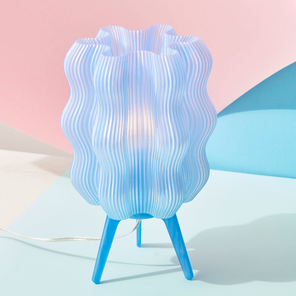 Wavy Sculptural Table Lamp | Recycled Plastic