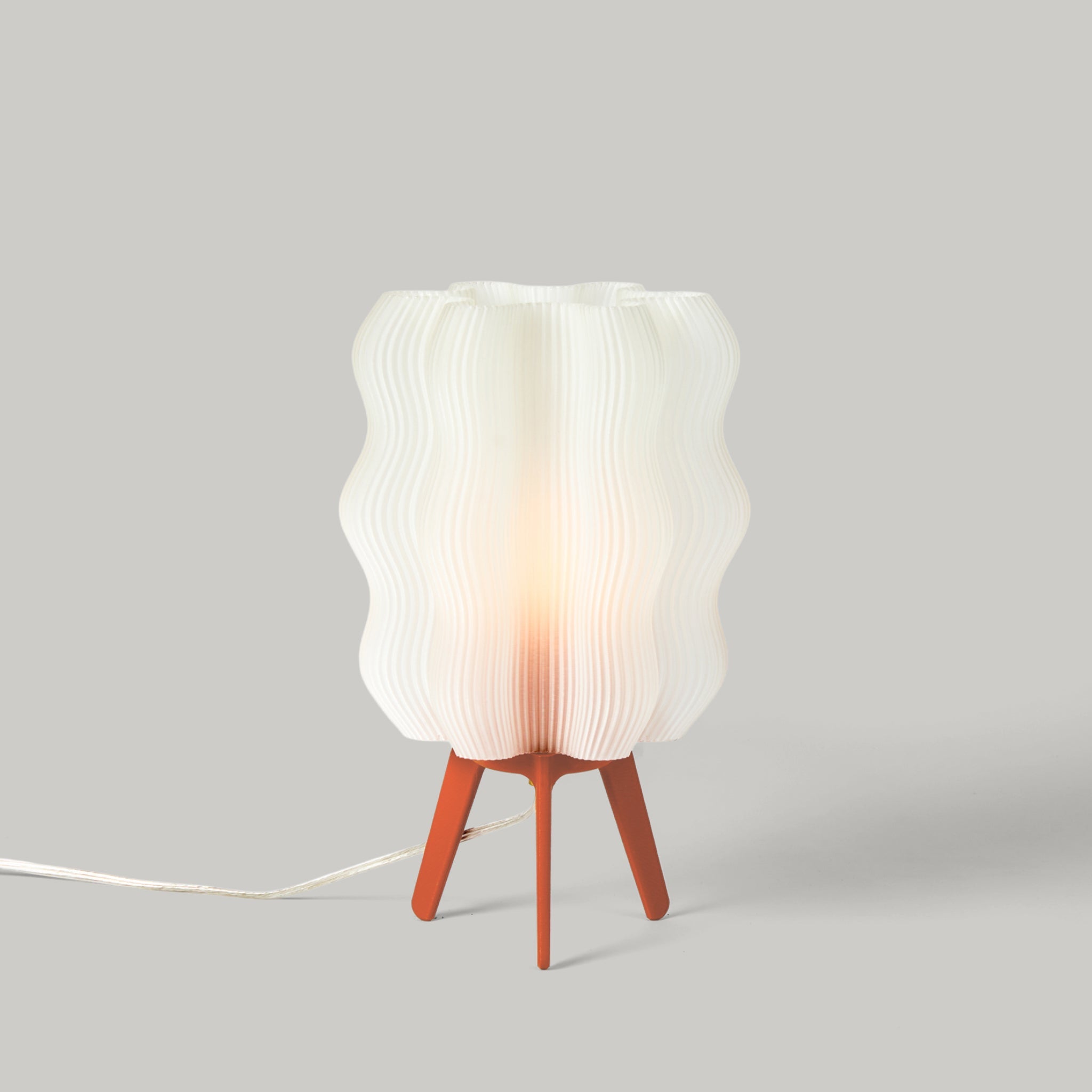 Wooj Design Wavy Recycled Plastic Sculptural Table Lamp