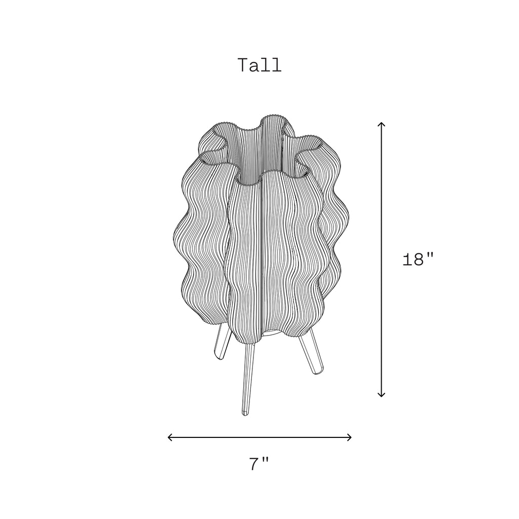 Wavy Sculptural Table Lamp | Recycled Plastic