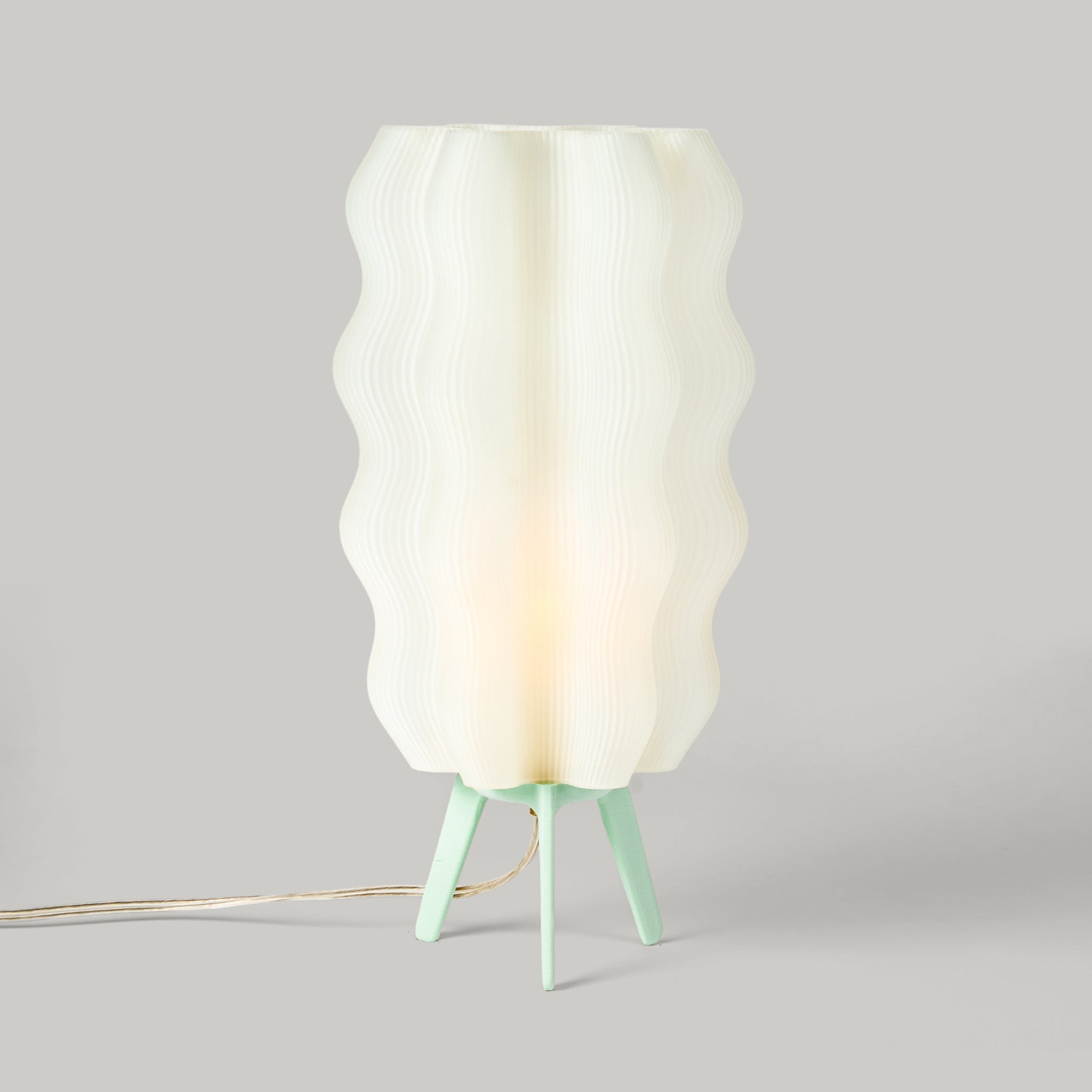 Wooj Design Wavy Recycled Plastic Sculptural Table Lamp