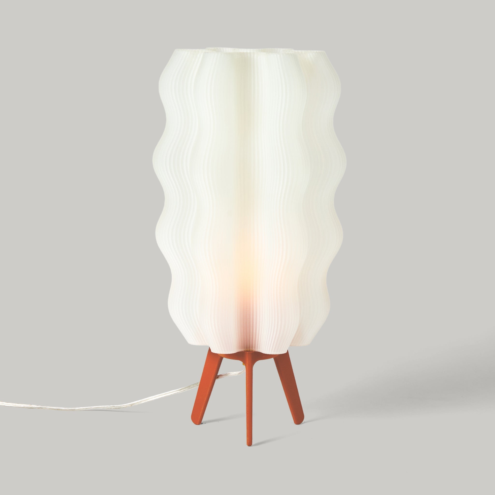 Wooj Design Wavy Recycled Plastic Sculptural Table Lamp