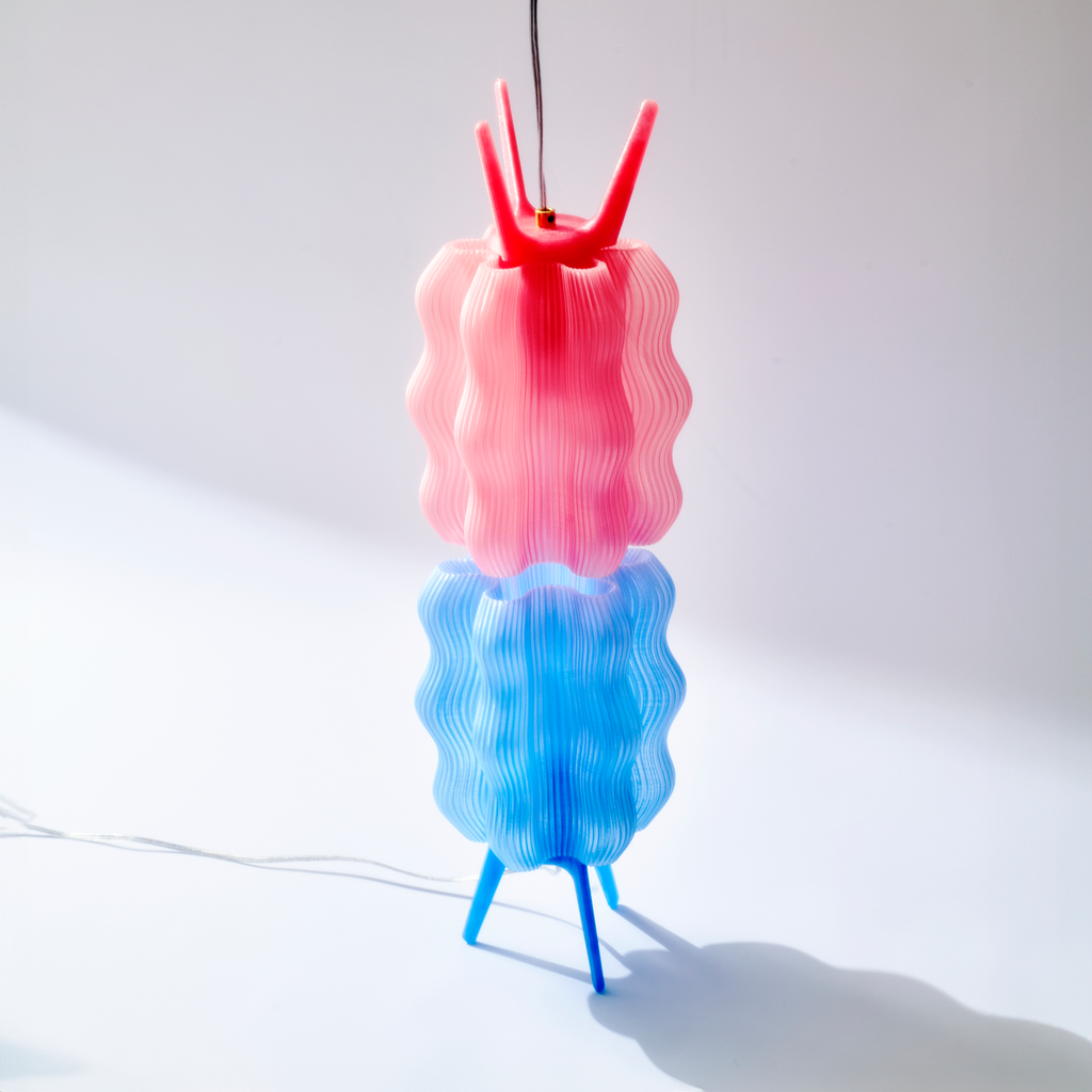 Wavy Sculptural Table Lamp | Recycled Plastic