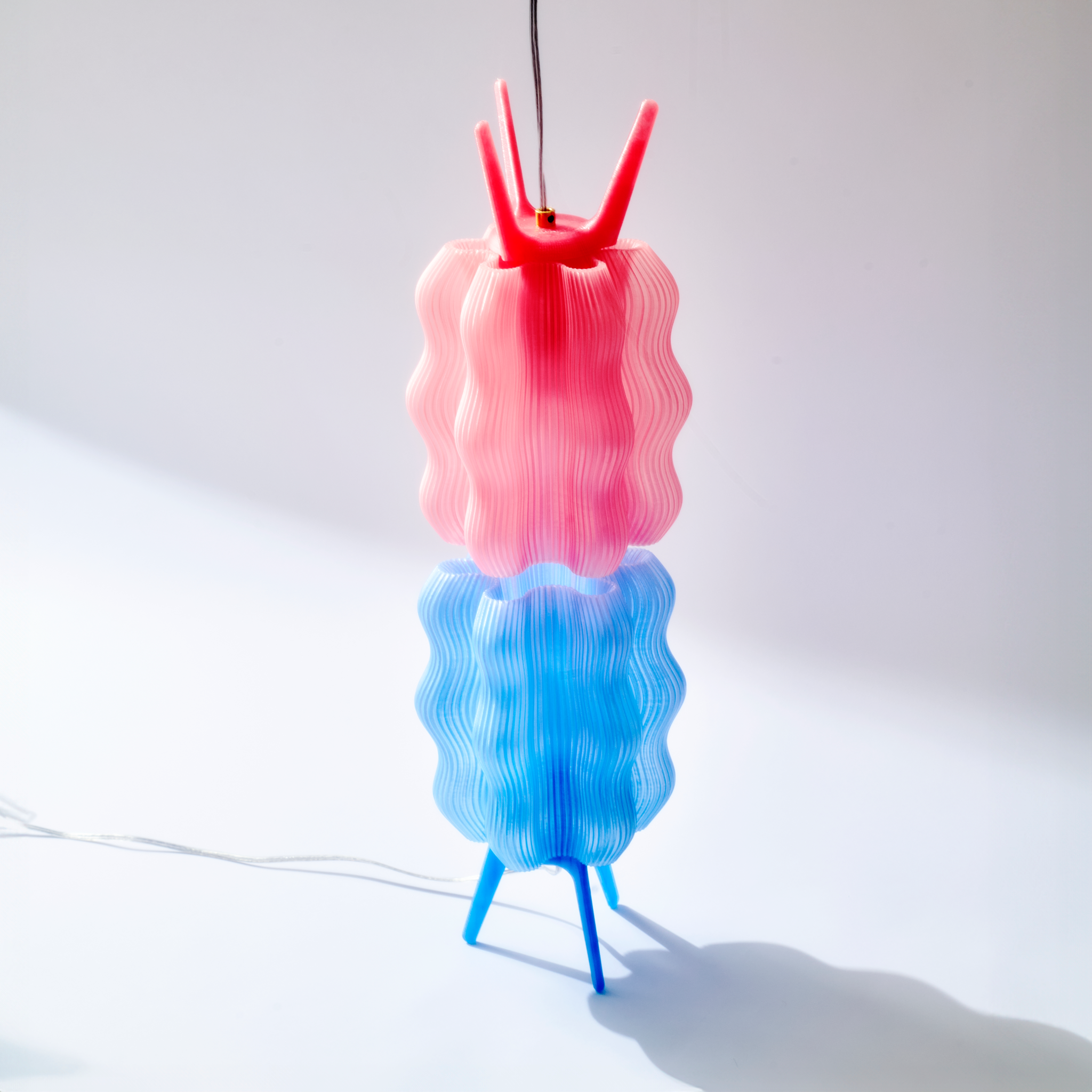 Wavy Sculptural Table Lamp | Recycled Plastic