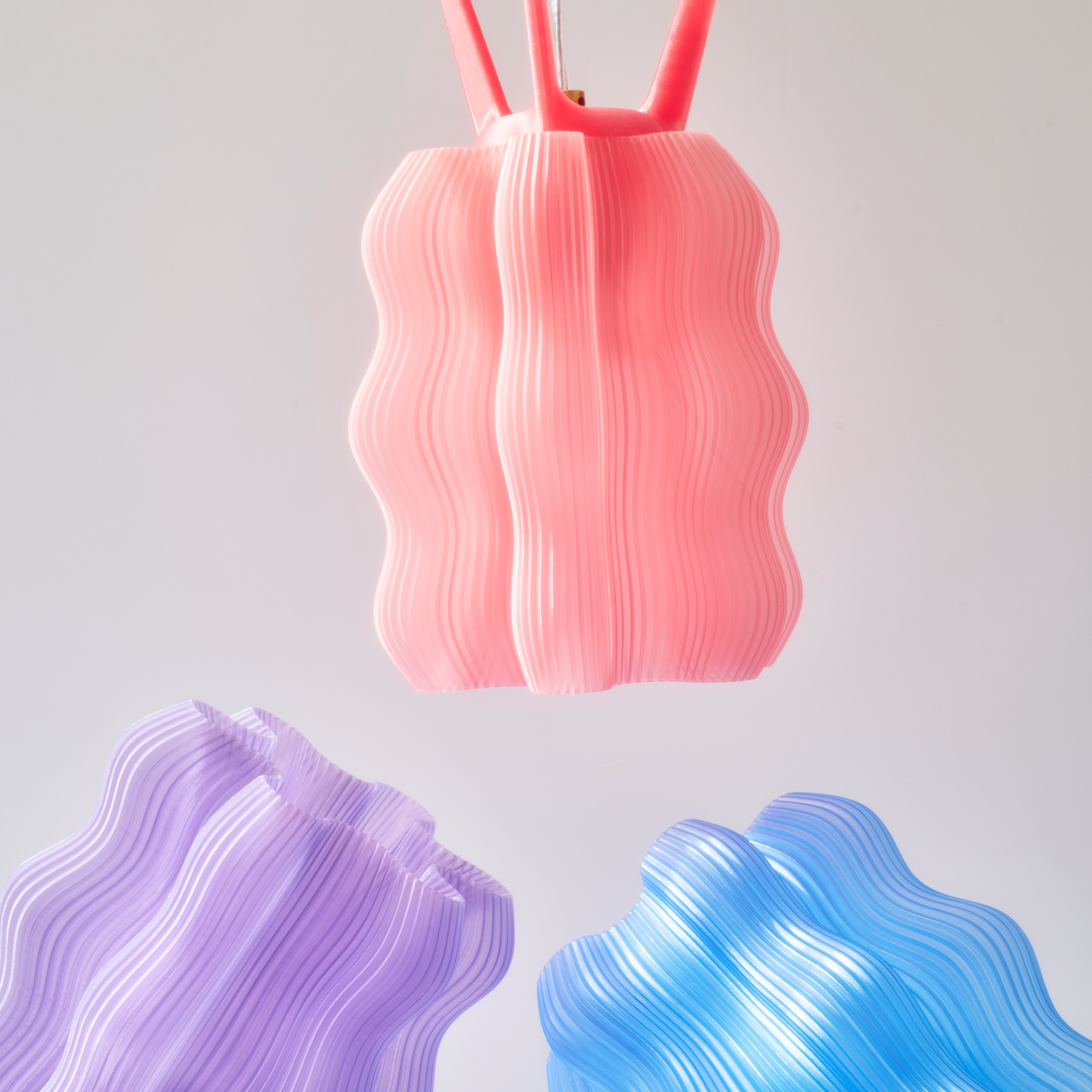 Wavy Sculptural Table Lamp | Recycled Plastic