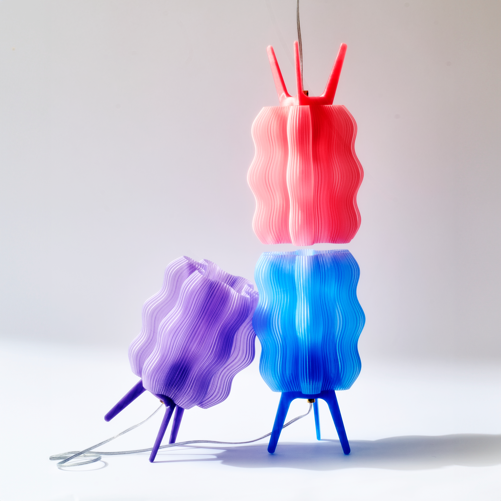 Wavy Sculptural Table Lamp | Recycled Plastic