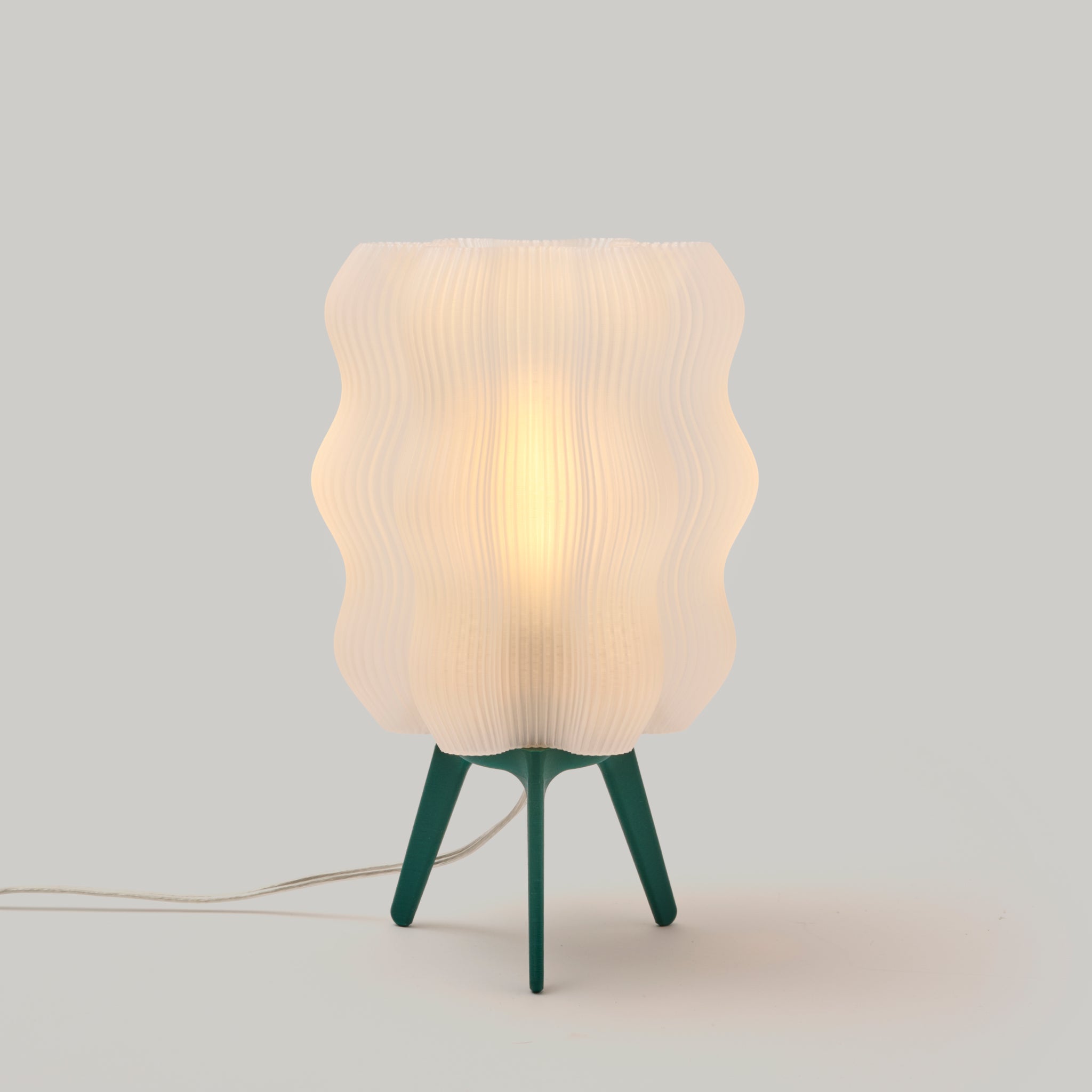 Wooj Design Wavy Recycled Plastic Sculptural Table Lamp