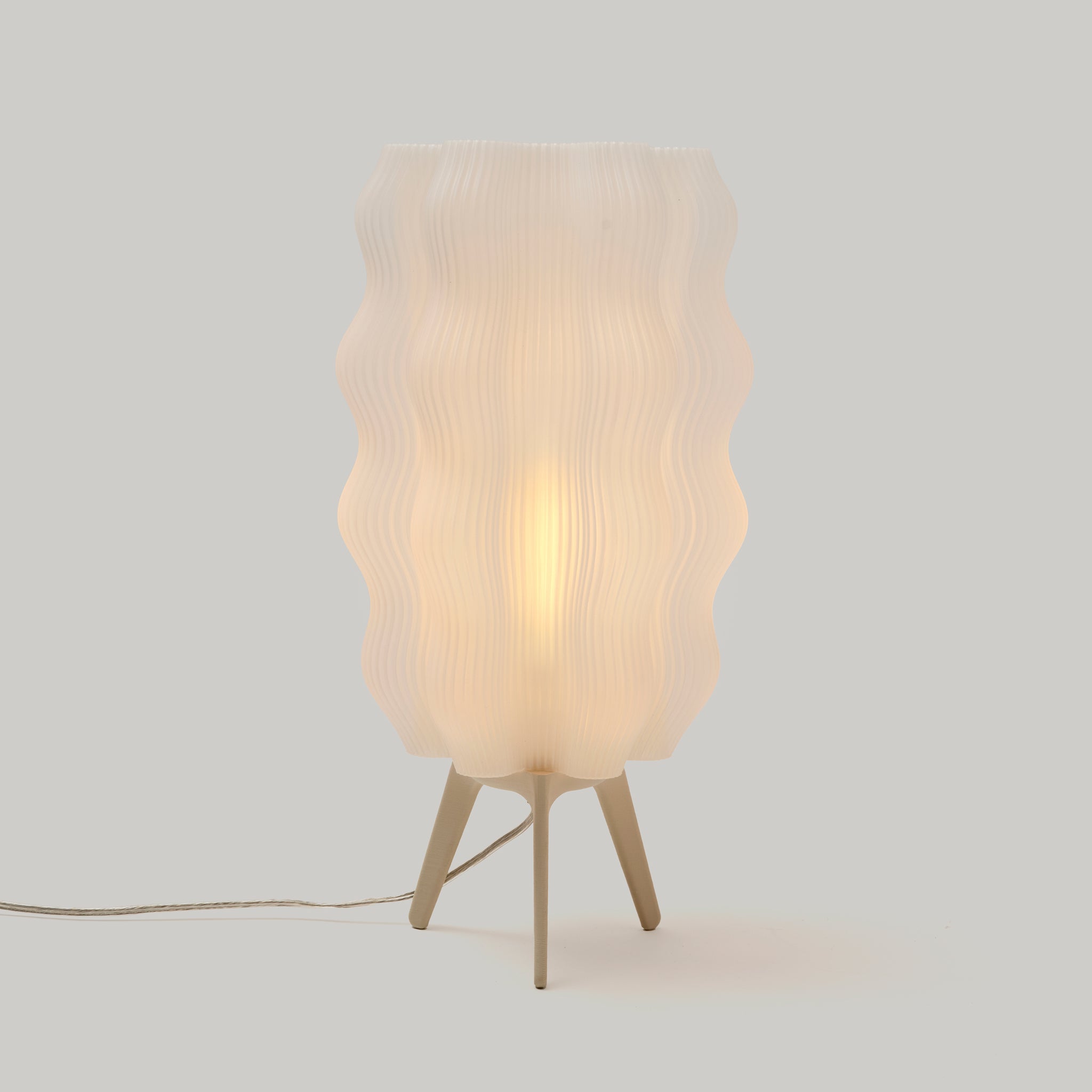 Wooj Design Wavy Recycled Plastic Sculptural Table Lamp