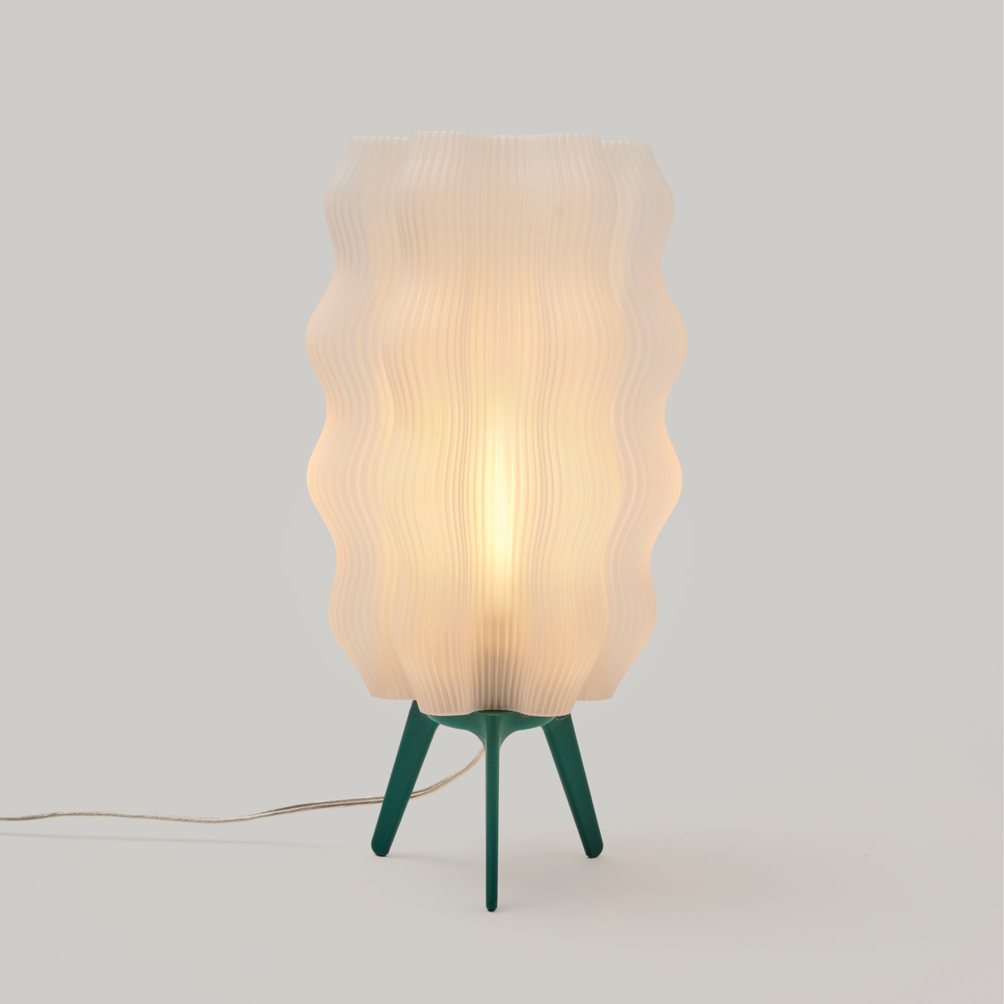 Wooj Design Wavy Recycled Plastic Sculptural Table Lamp