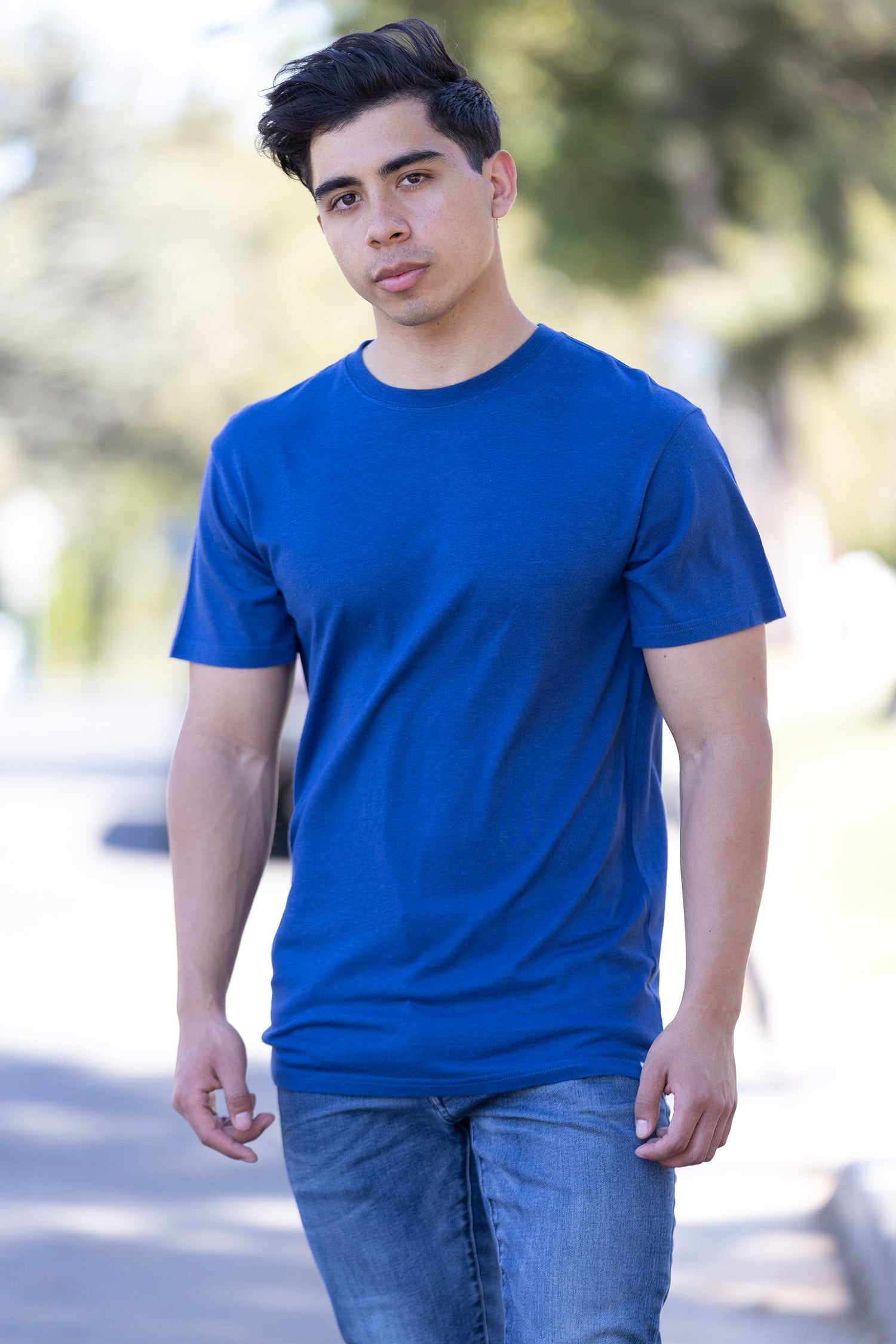 Spun Bamboo Bamboo-Cotton Classic Fit Crew Neck Tee