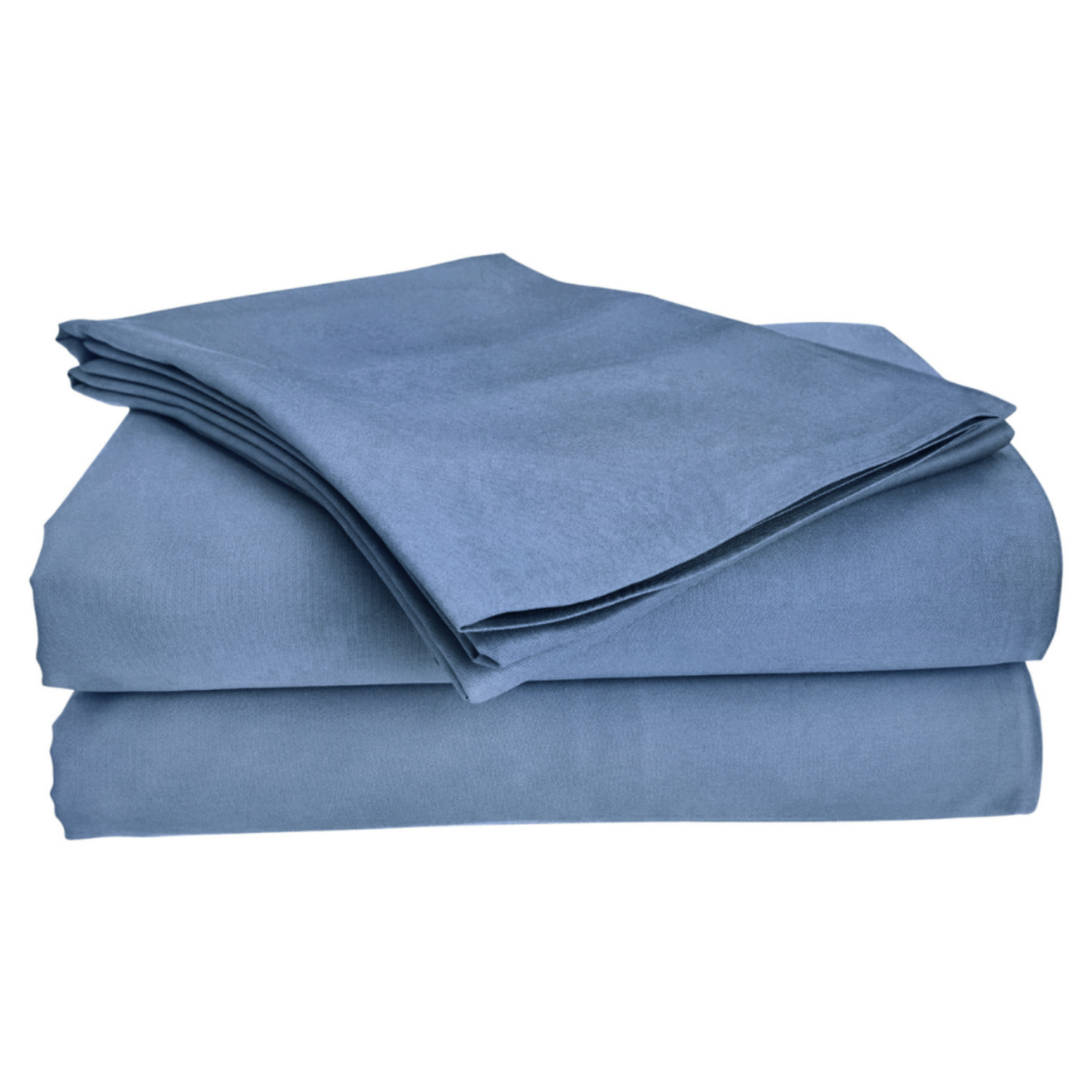 Four-piece bamboo viscose sheet set in neutral tone draped over a neatly made bed, showing silky smooth fabric texture