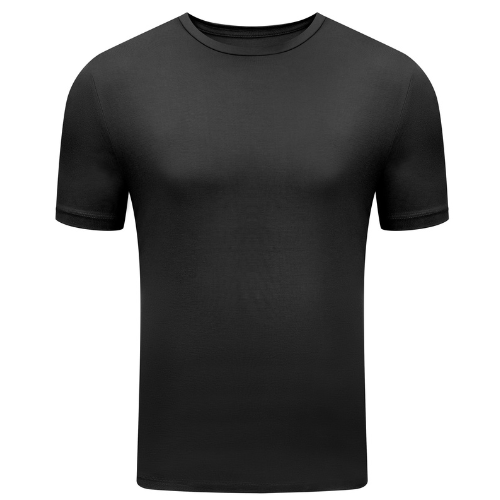 Men's tailored bamboo rayon crew neck t-shirt in Moody Gray, lightweight and slim-fitting