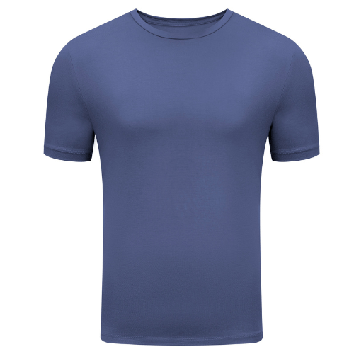 Men's tailored bamboo rayon crew neck t-shirt in Moody Gray, lightweight and slim-fitting