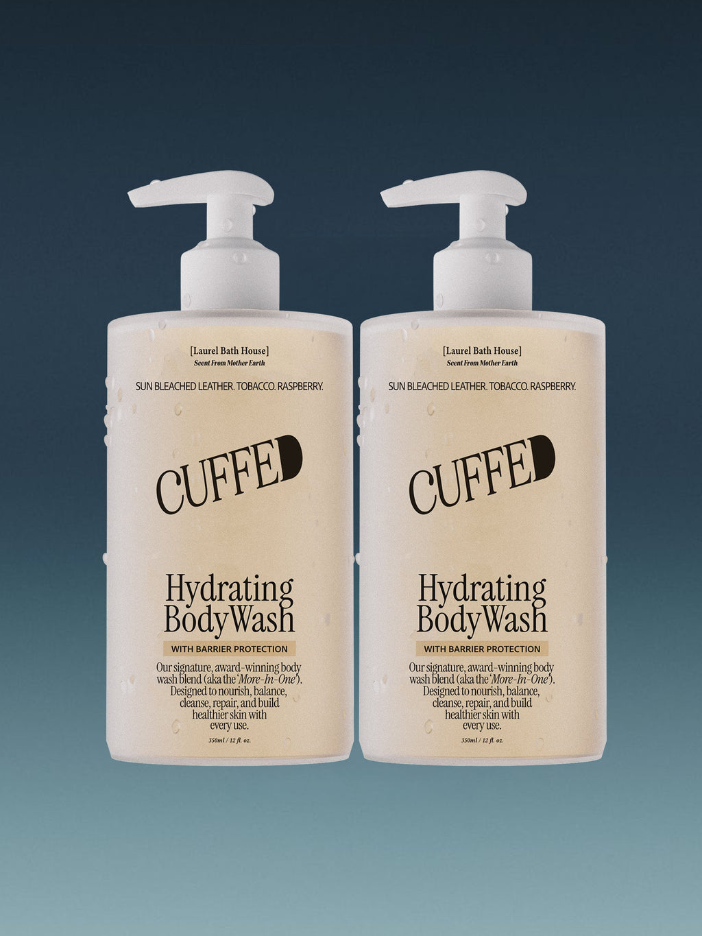 Two Laurel Bath House Cuffed Lite bar soaps side by side, lightly scented formula in minimal packaging