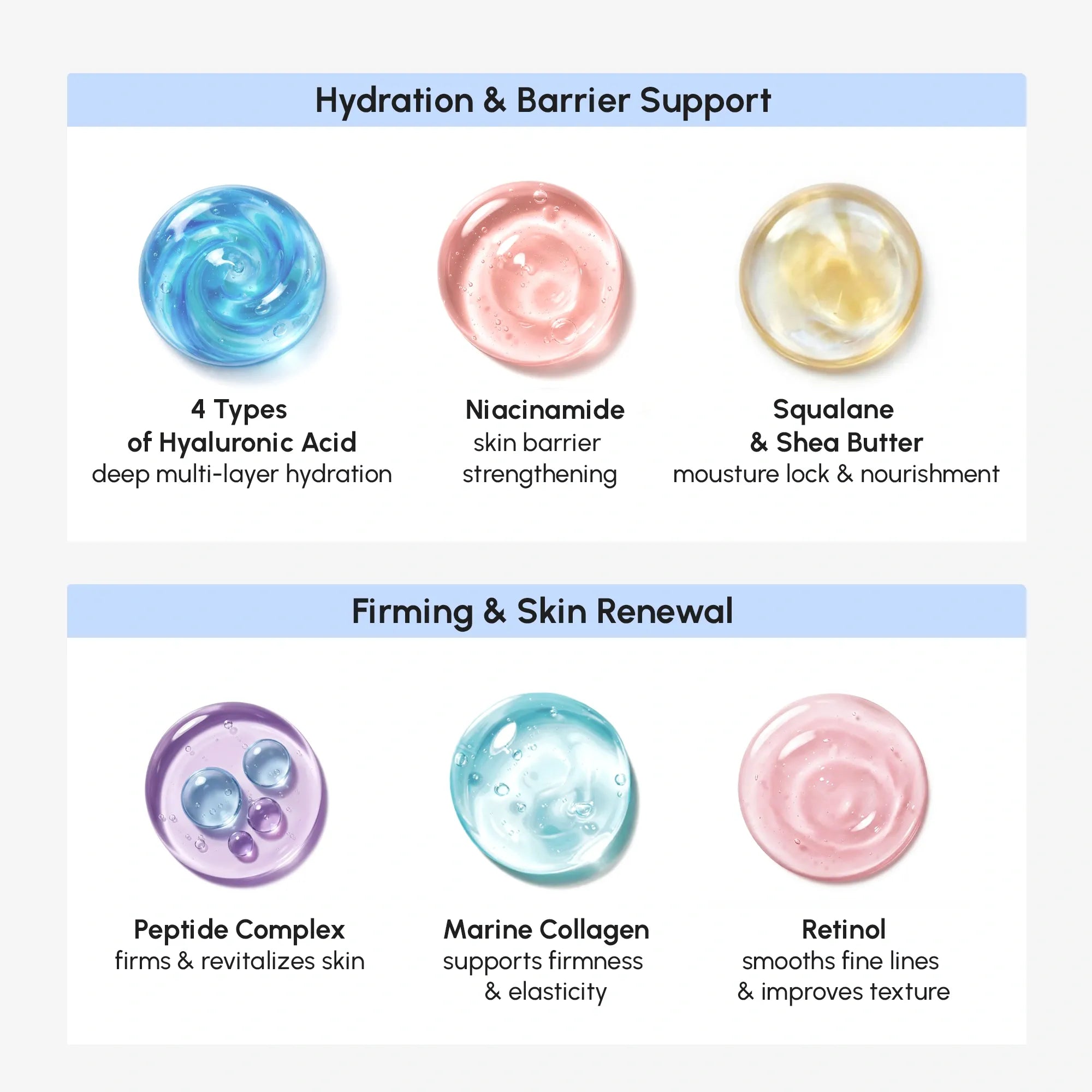 Marée collagen firming and lifting face moisturizer cream jar on a clean light surface