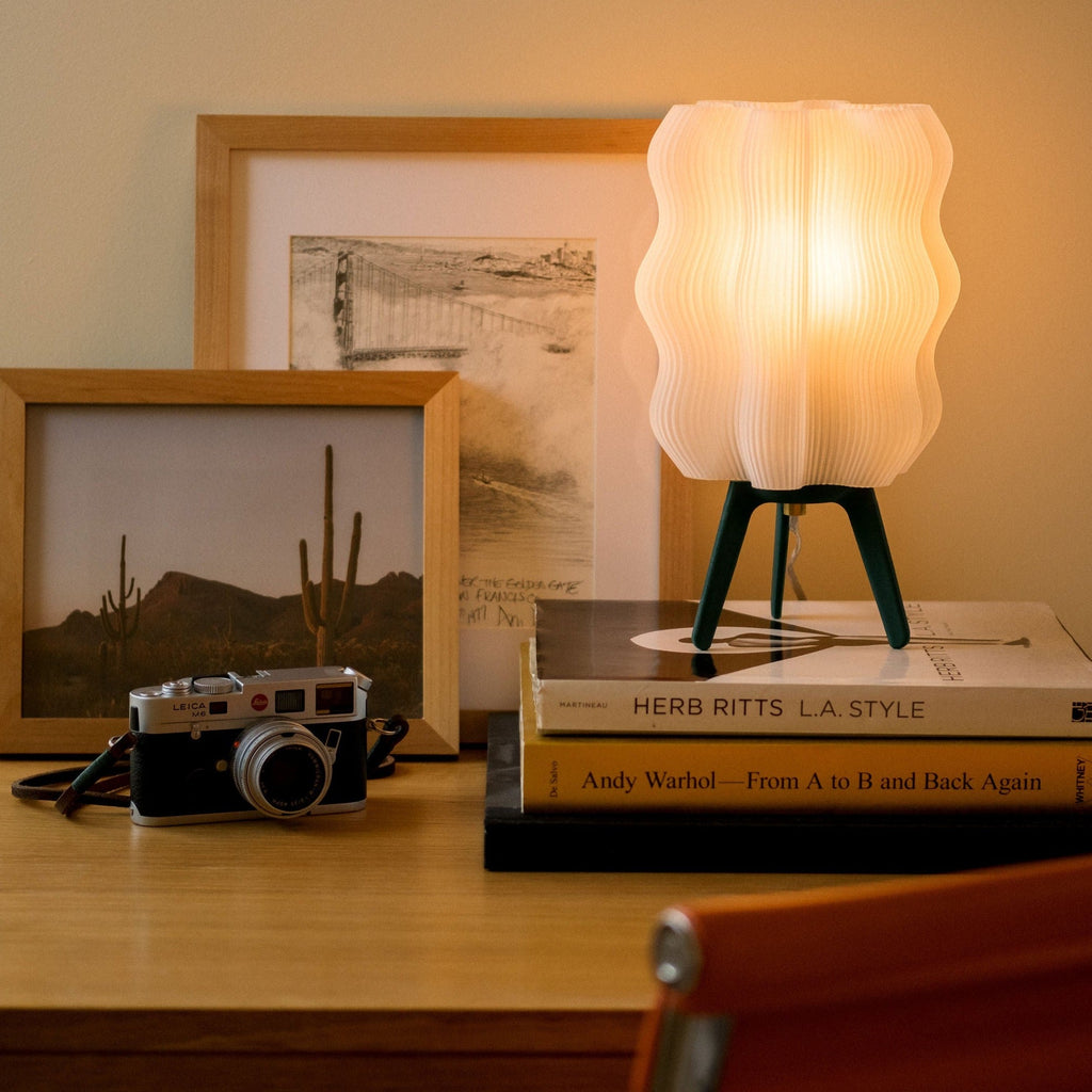 Wavy Sculptural Table Lamp | Recycled Plastic