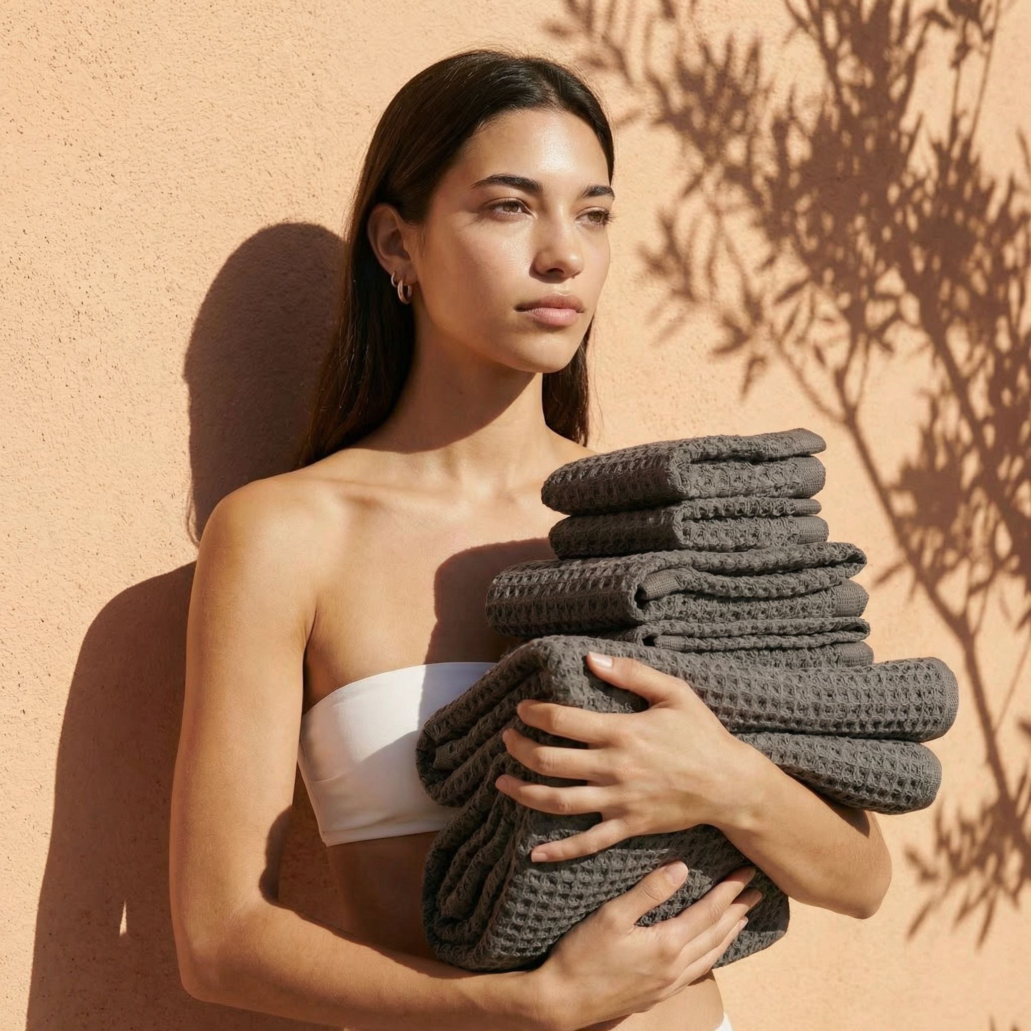 Italic Waffle 100% Australian Cotton Bath Towel