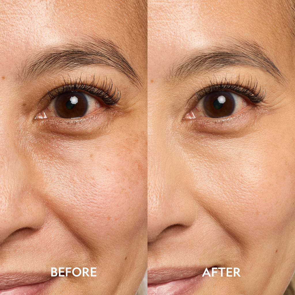 YENSA Super Bright Dark Circle Serum Peptide Corrector tube and applicator on a clean white surface