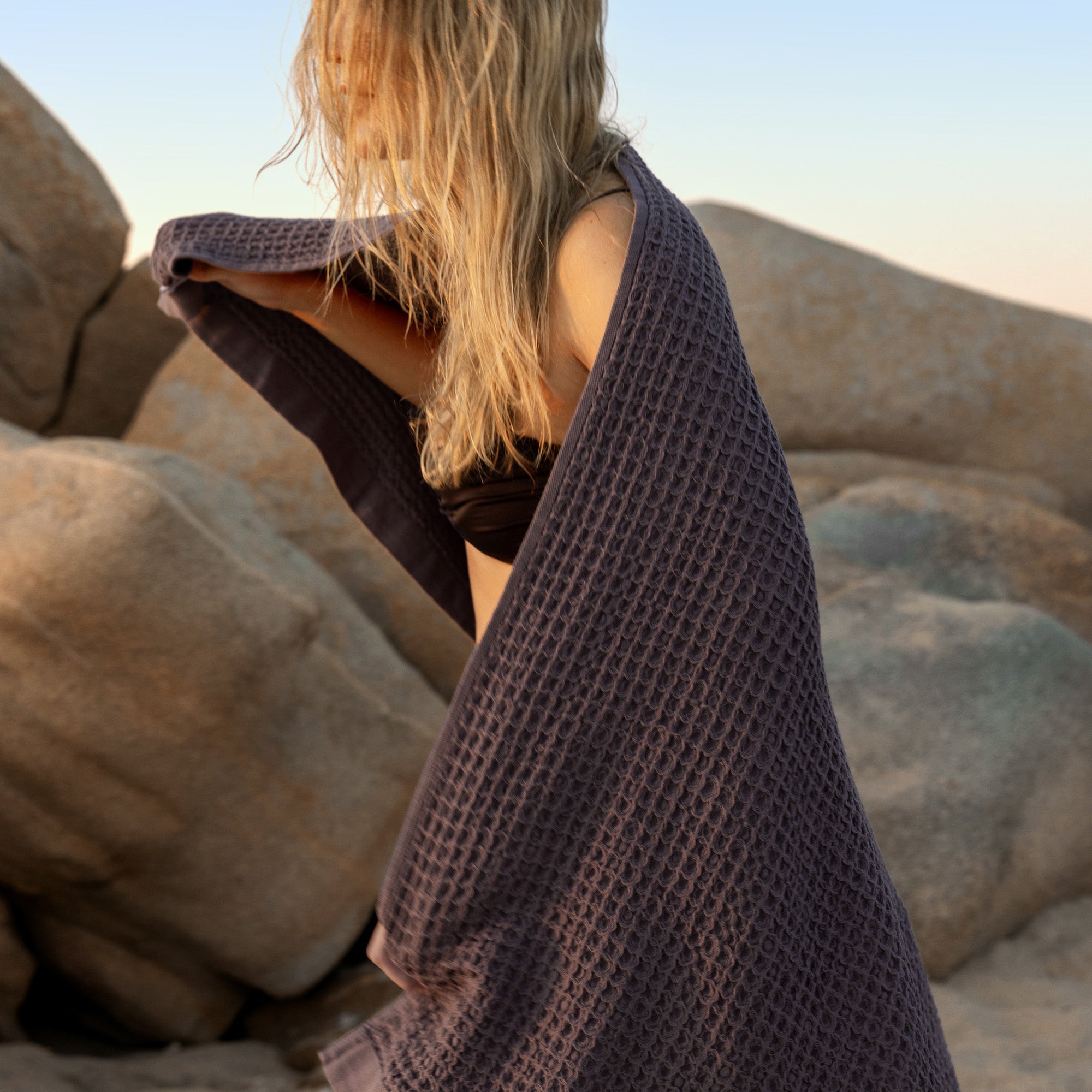 Italic Waffle 100% Australian Cotton Bath Towel