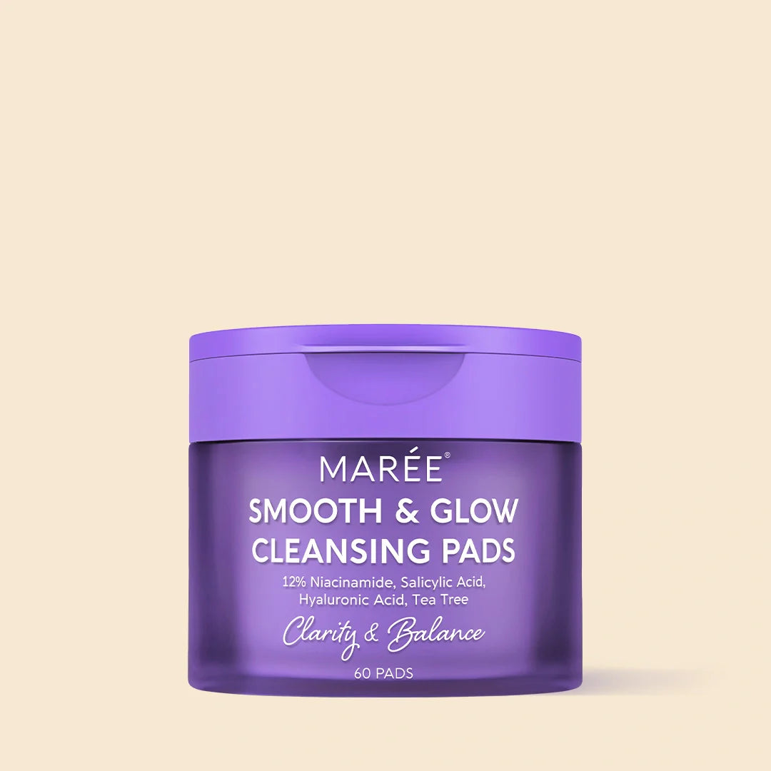 12% niacinamide and hyaluronic acid exfoliating pads in minimalist packaging, shown on a clean skincare flat lay